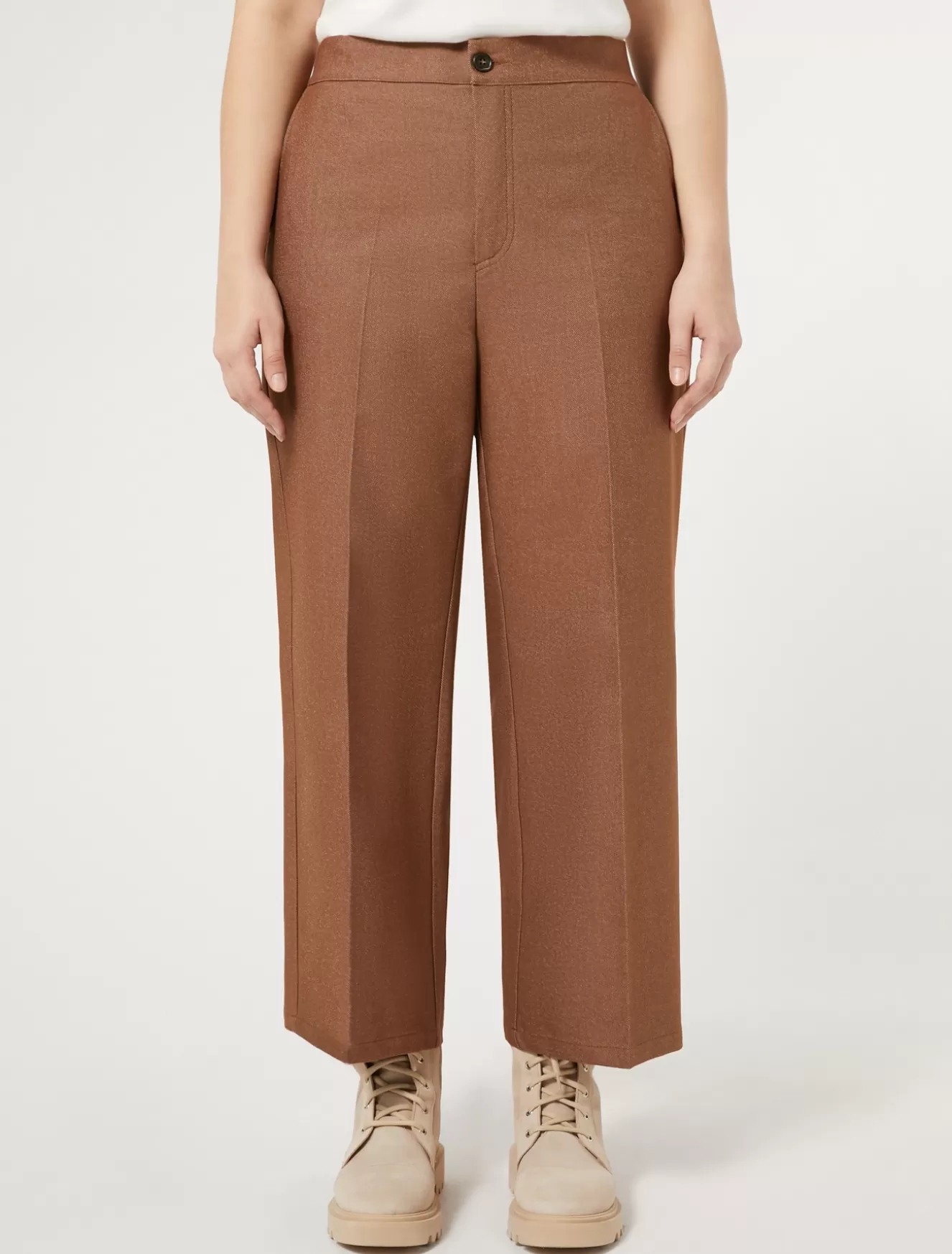 Hosen & Jeans | Hosen & Jeans<Marina Rinaldi Baumwollhose in Denim-Optik BRONZE