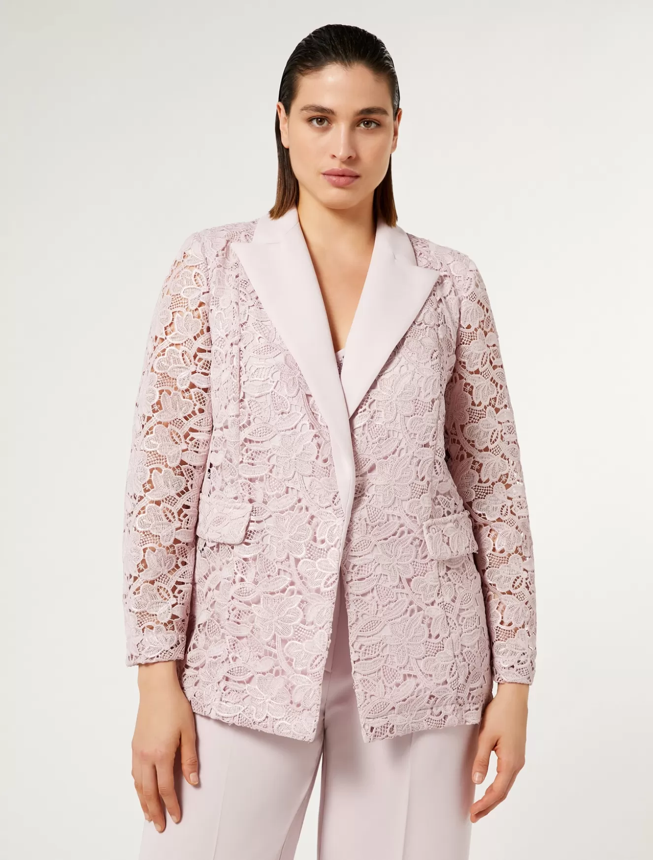 Jacken | Jacken & Blazer<Marina Rinaldi Blazer aus beschichtetem Makramee ROSA