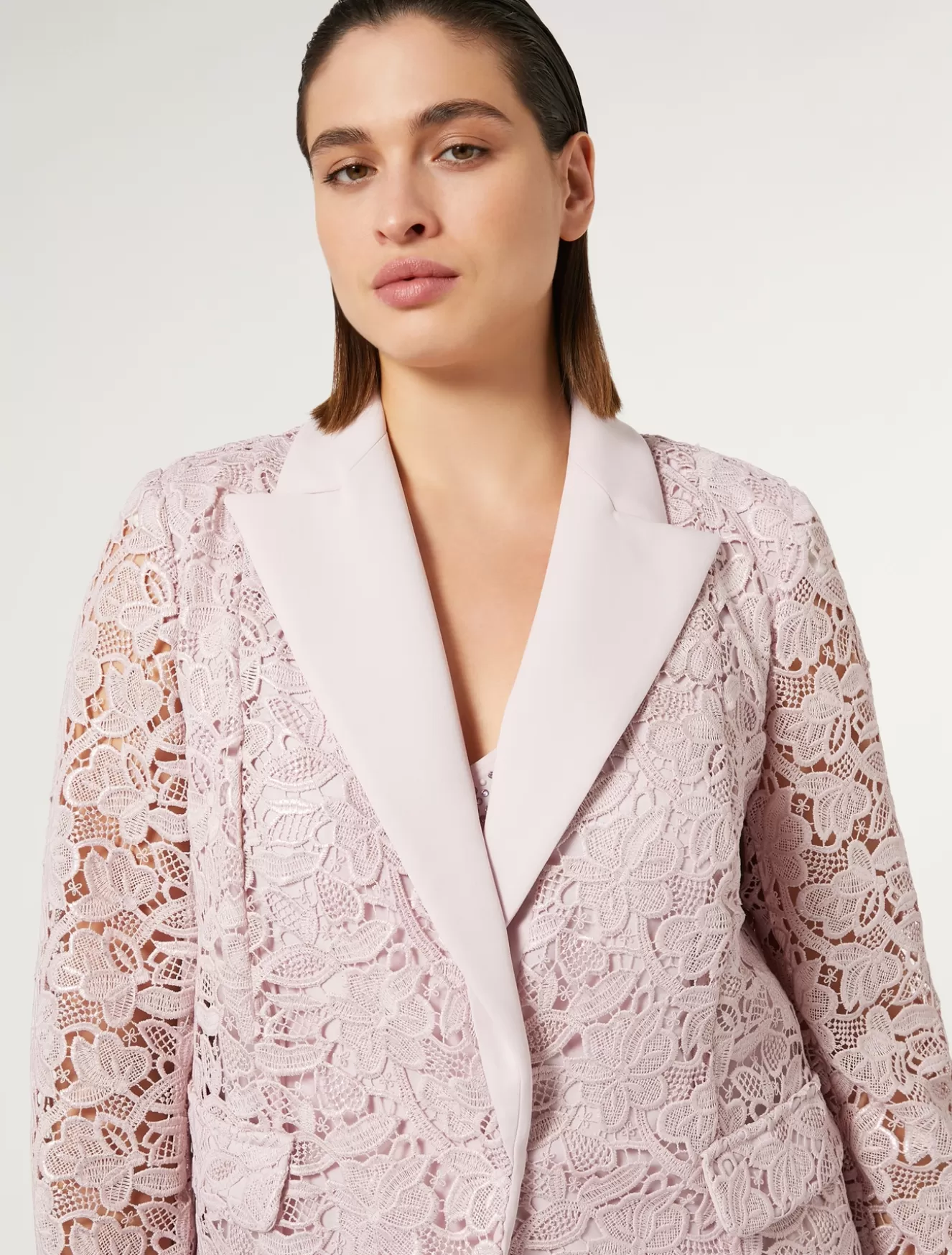 Jacken | Jacken & Blazer<Marina Rinaldi Blazer aus beschichtetem Makramee ROSA