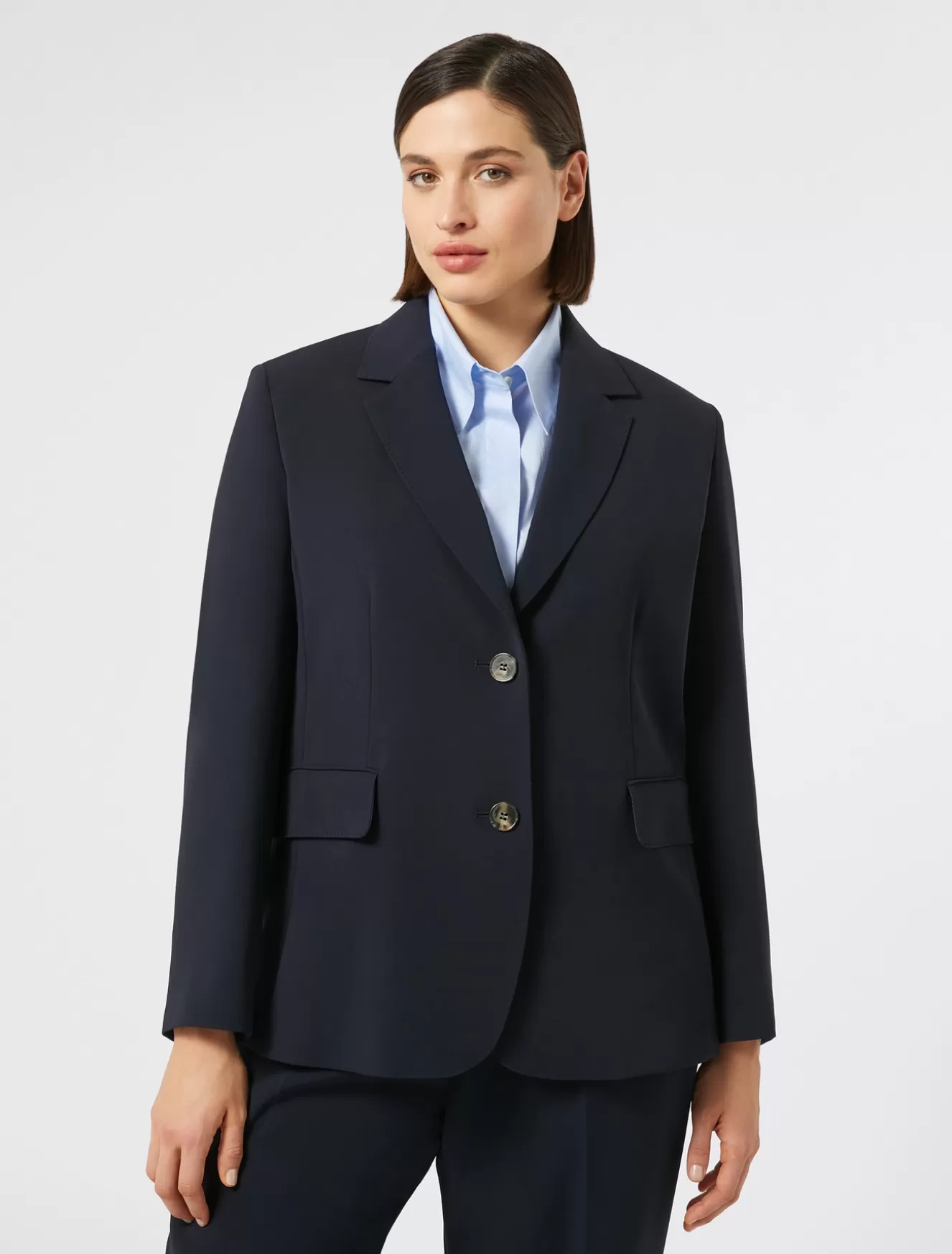 Jacken & Blazer | Jacken & Blazer<Marina Rinaldi Blazer aus Cady NACHTBLAU