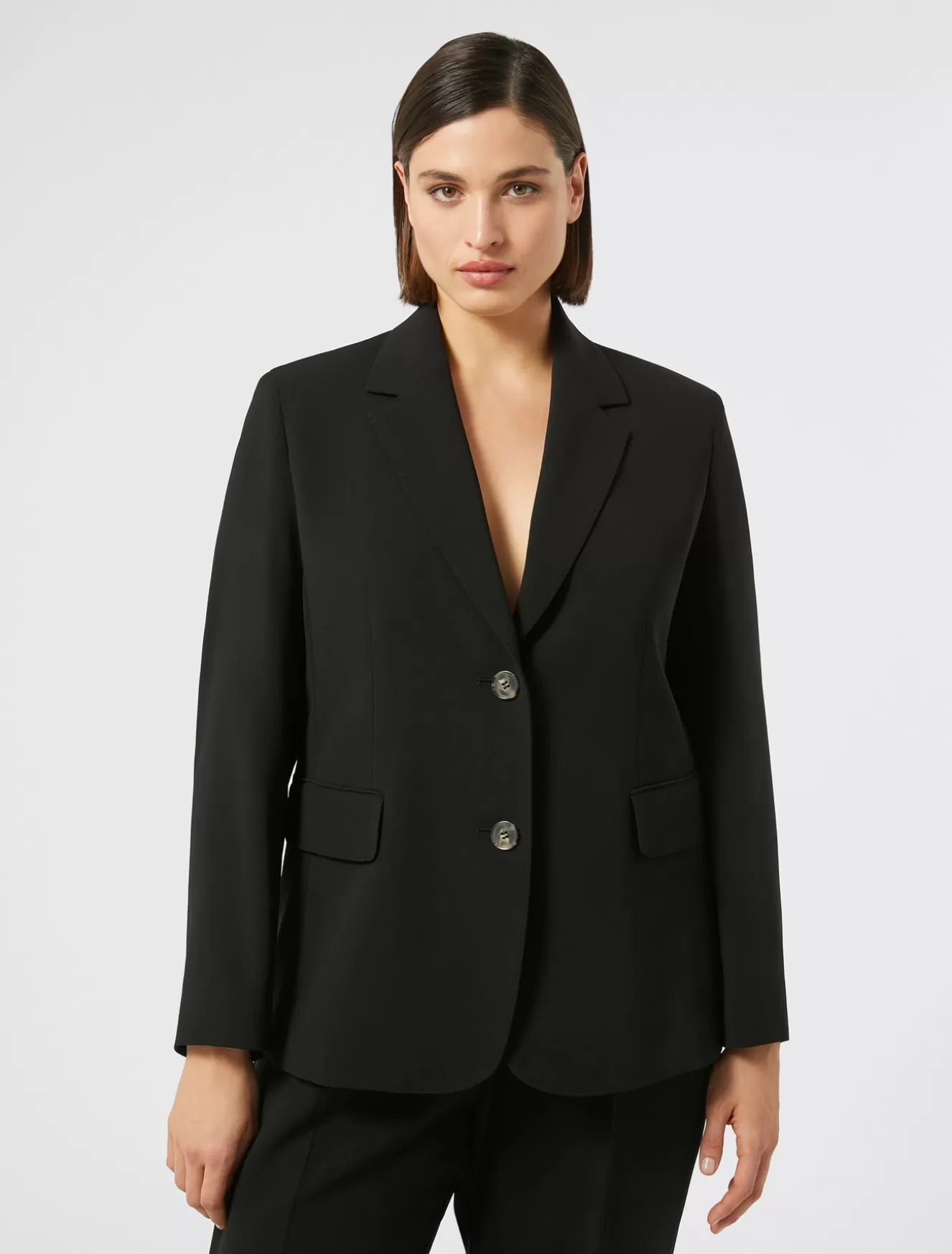 Jacken & Blazer | Jacken & Blazer<Marina Rinaldi Blazer aus Cady SCHWARZ