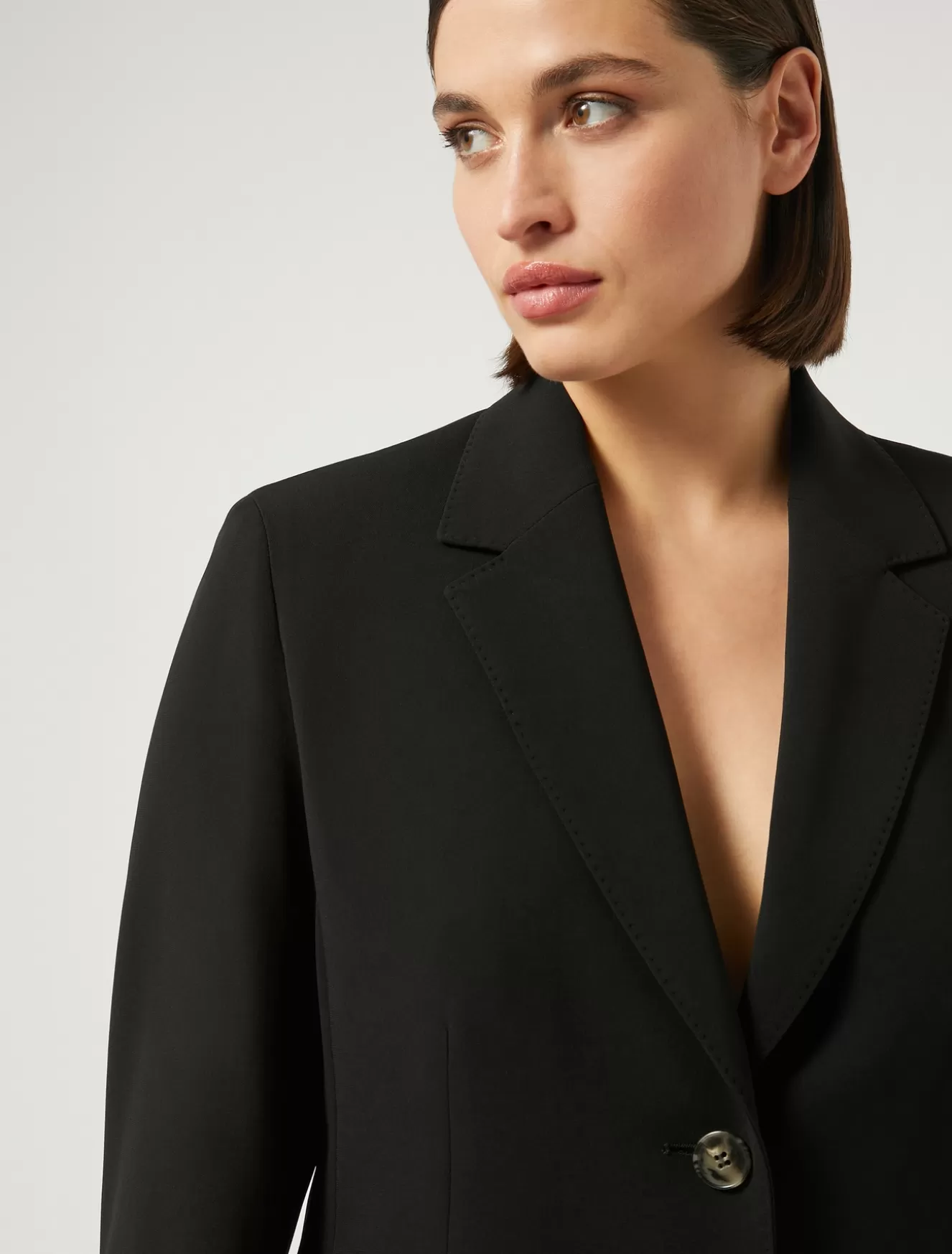 Jacken & Blazer | Jacken & Blazer<Marina Rinaldi Blazer aus Cady SCHWARZ