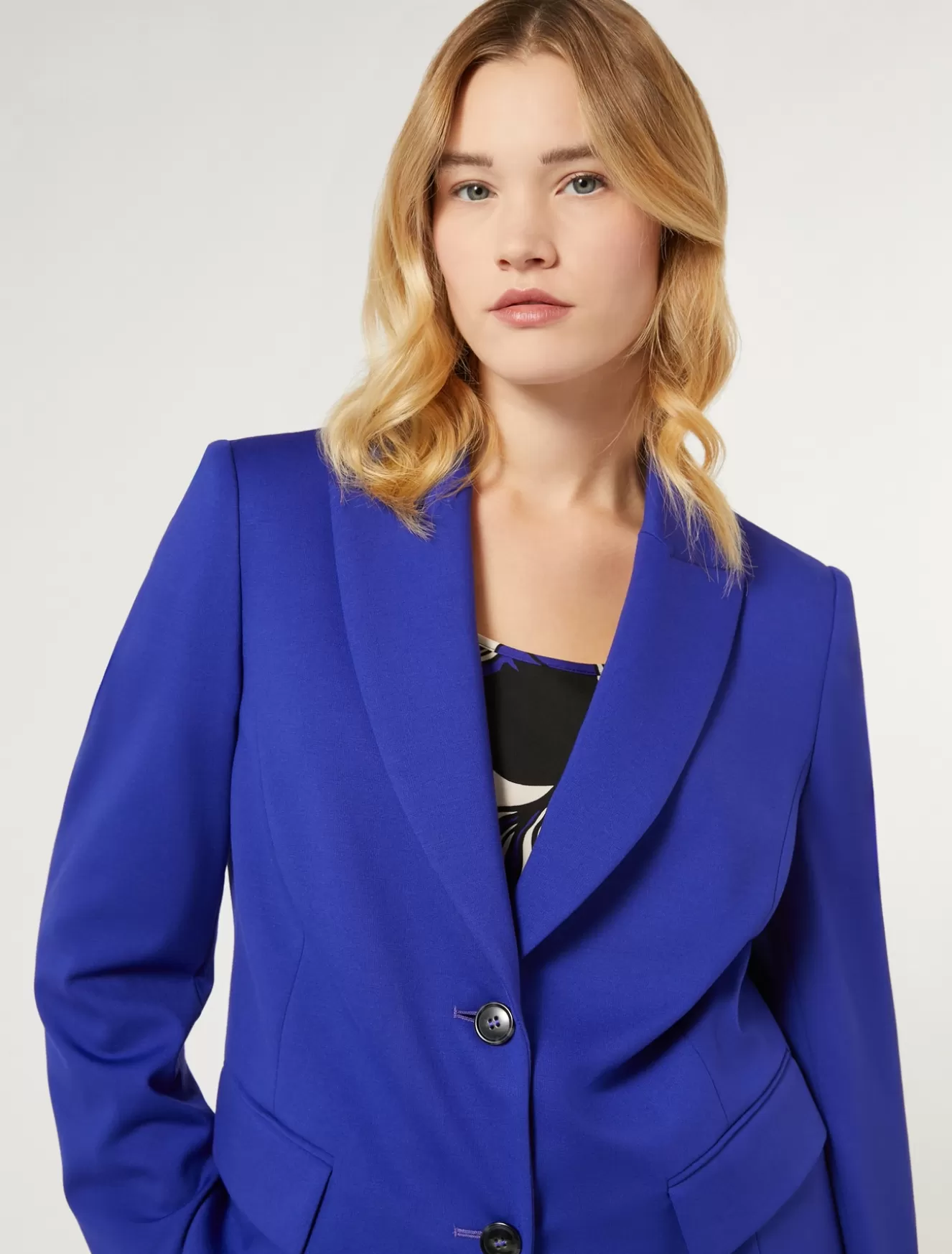 Jacken & Blazer | Jacken & Blazer<Marina Rinaldi Blazer aus Punto Milano Jersey VIOLETT