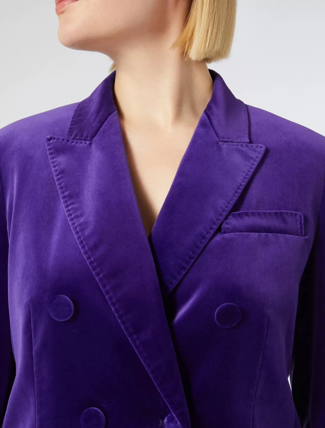 Jacken & Blazer | Jacken & Blazer<Marina Rinaldi Blazer aus Samt VIOLETT