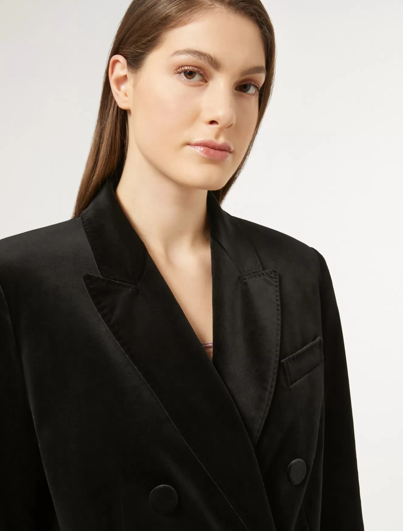 Jacken & Blazer | Jacken & Blazer<Marina Rinaldi Blazer aus Samt SCHWARZ