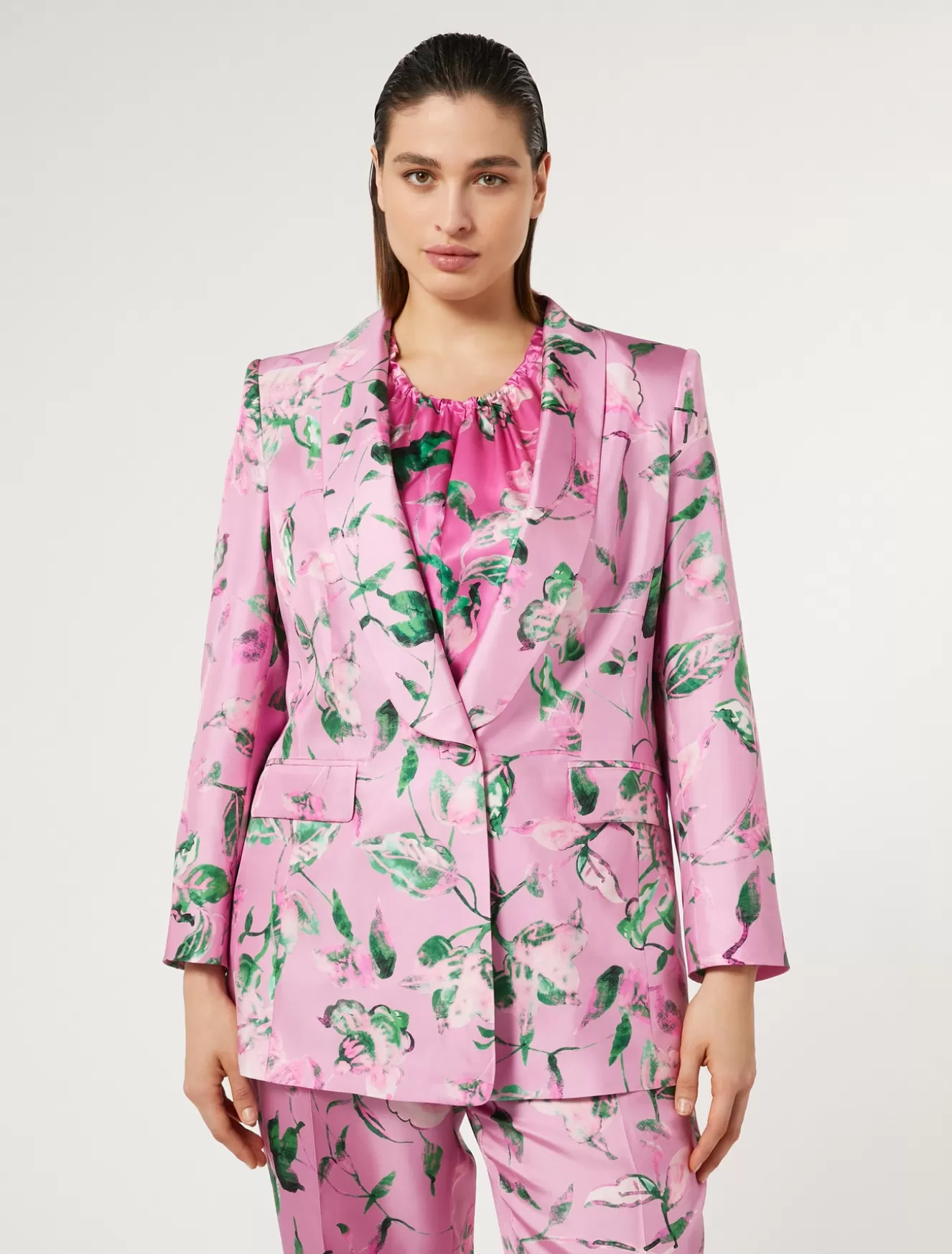 Jacken | Jacken & Blazer<Marina Rinaldi Blazer aus Seide ROSA