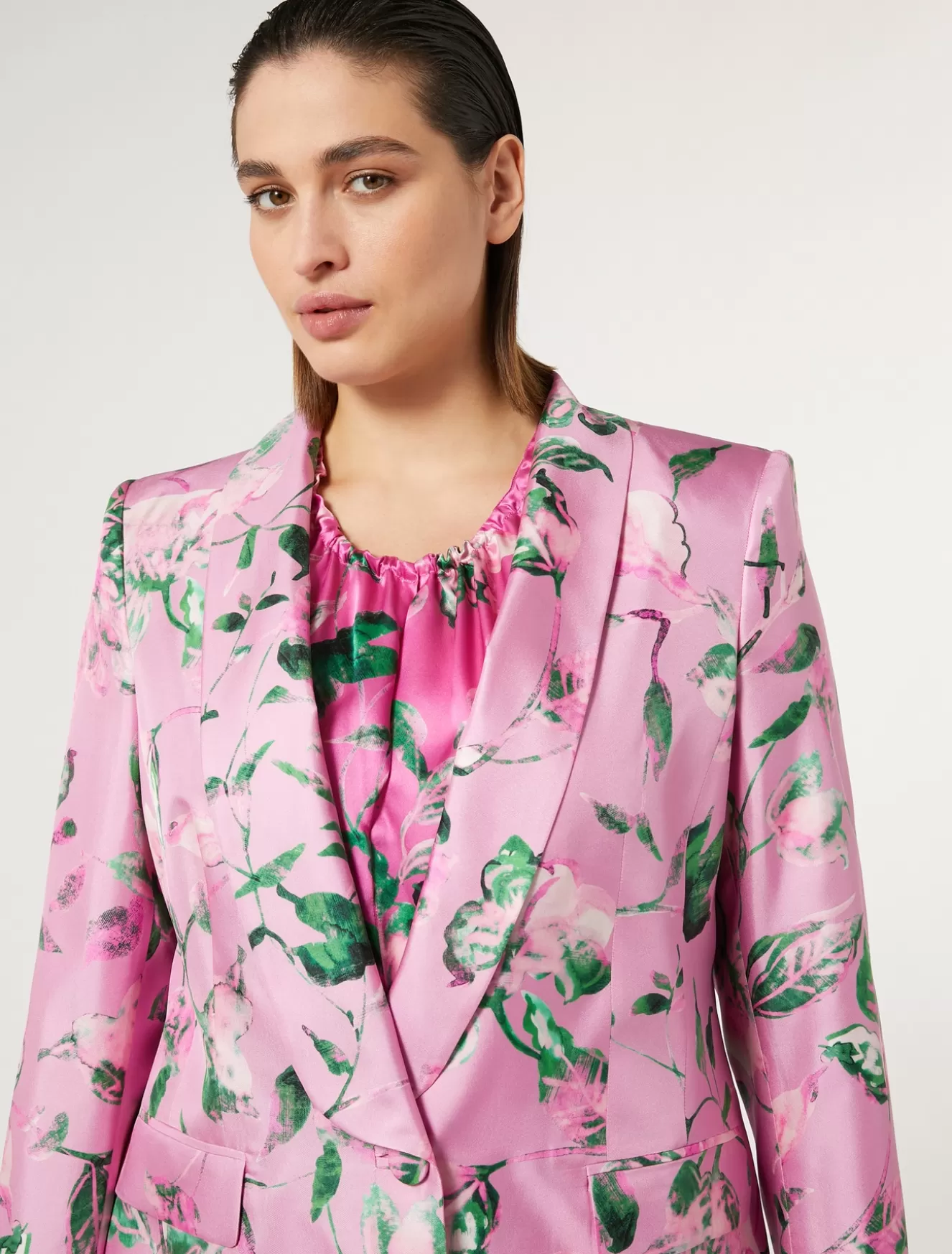 Jacken | Jacken & Blazer<Marina Rinaldi Blazer aus Seide ROSA