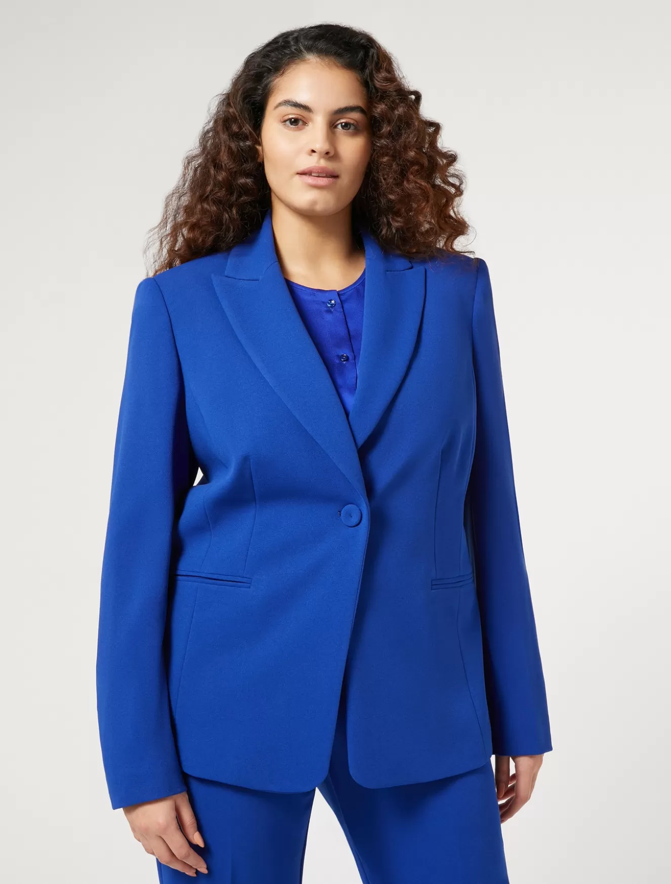 Jacken & Blazer | Jacken & Blazer<Marina Rinaldi Blazer aus Stretchjersey LICHTBLAU