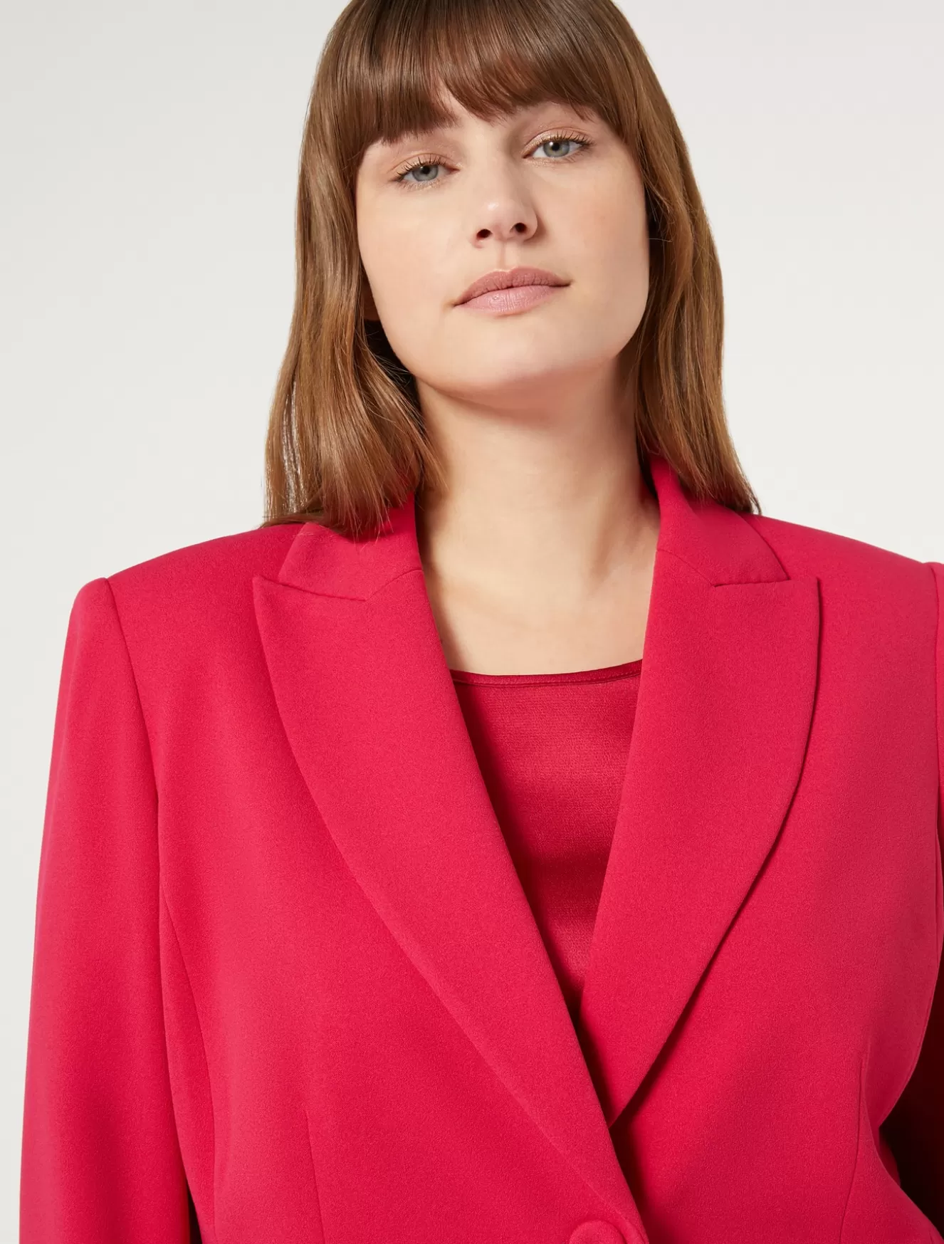 Jacken & Blazer | Jacken & Blazer<Marina Rinaldi Blazer aus Stretchjersey FUCHSIE