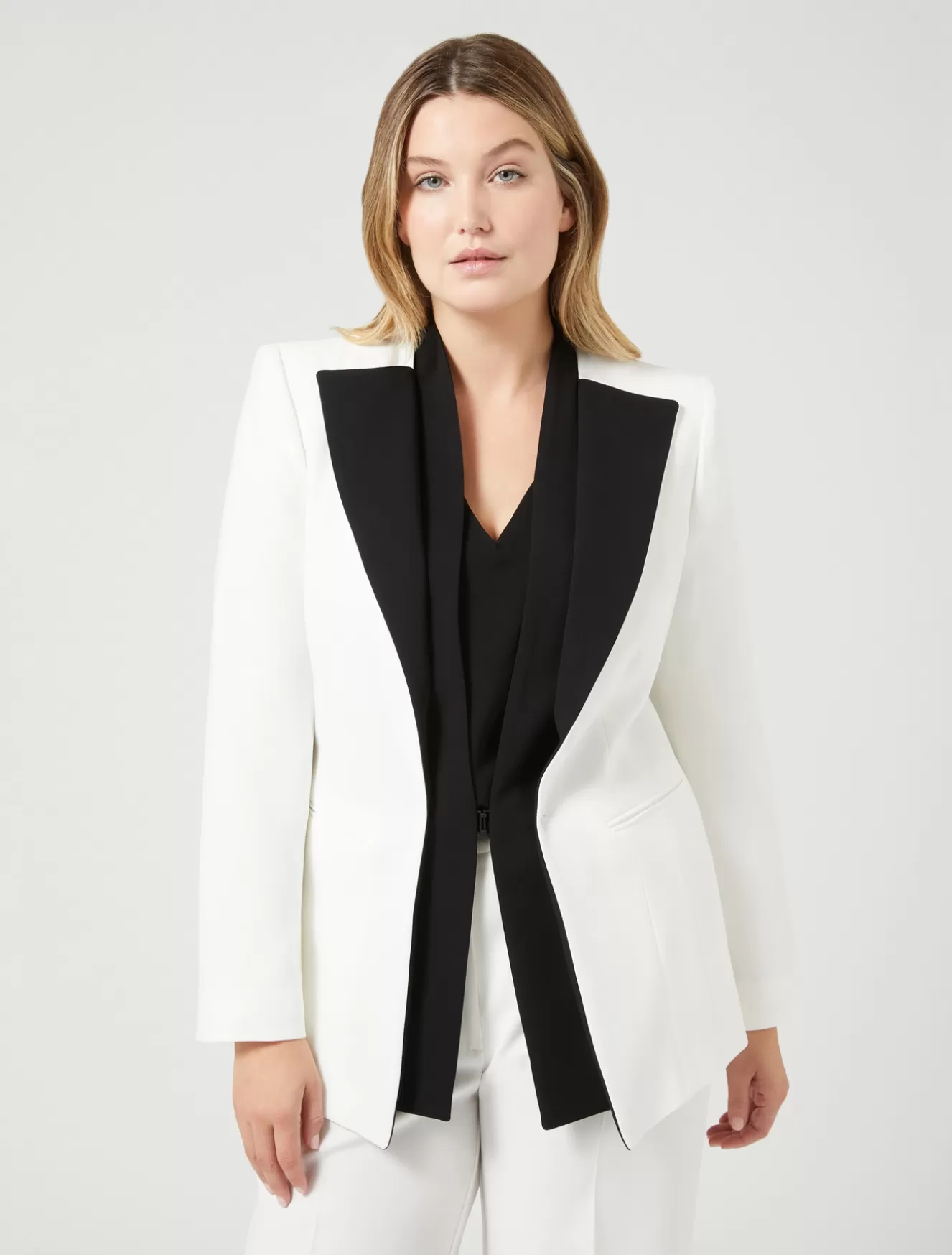 Jacken | Jacken & Blazer<Marina Rinaldi Blazer aus Triacetat WEISS