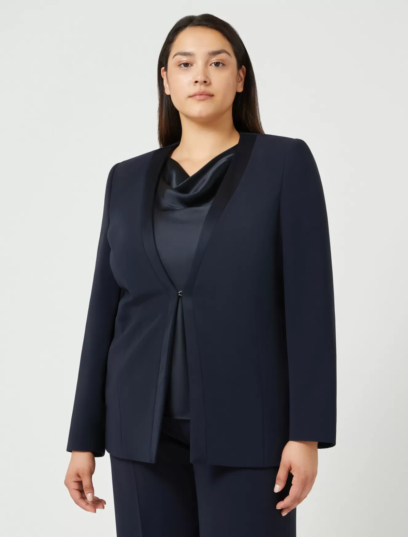 Jacken | Jacken & Blazer<Marina Rinaldi Blazer aus Triacetat-Cady NACHTBLAU