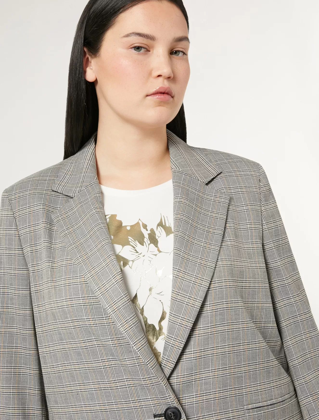 Jacken & Blazer | Jacken & Blazer<Marina Rinaldi Blazer aus Viskosecanvas SCHWARZ