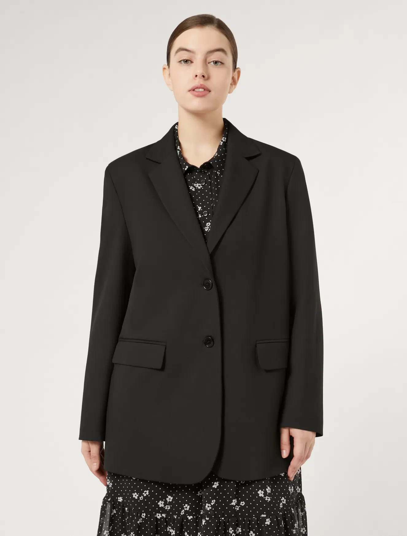 Jacken & Blazer | Jacken & Blazer<Marina Rinaldi Blazer aus Viskosemischung SCHWARZ