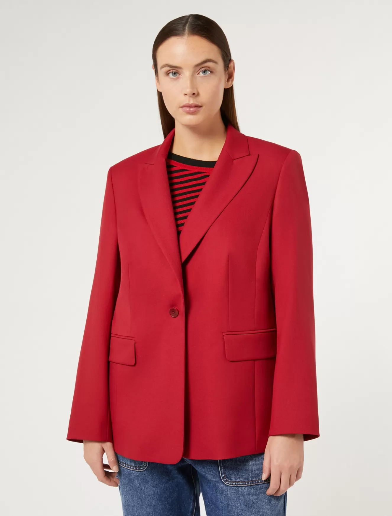 Jacken & Blazer | Jacken & Blazer<Marina Rinaldi Blazer aus Viskosemischung ROT