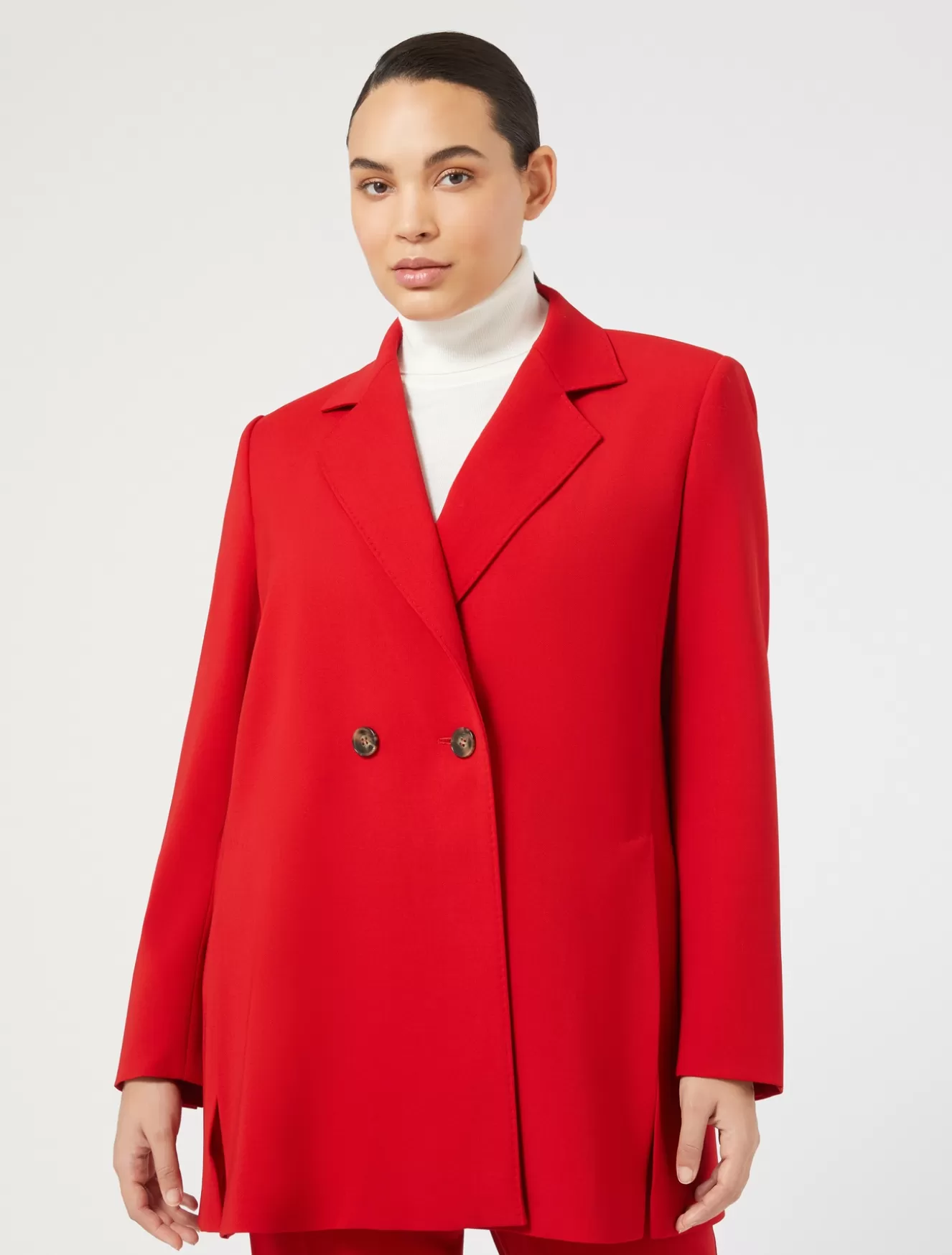 Jacken & Blazer | Jacken & Blazer<Marina Rinaldi Blazer aus Wollsatinkrepp ROT