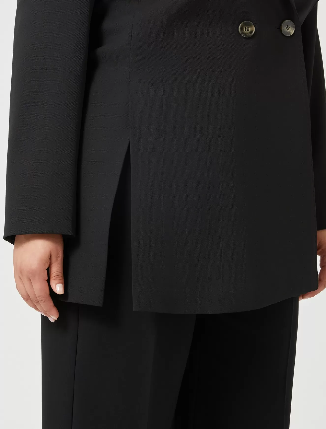 Jacken & Blazer | Jacken & Blazer<Marina Rinaldi Blazer aus Wollsatinkrepp SCHWARZ