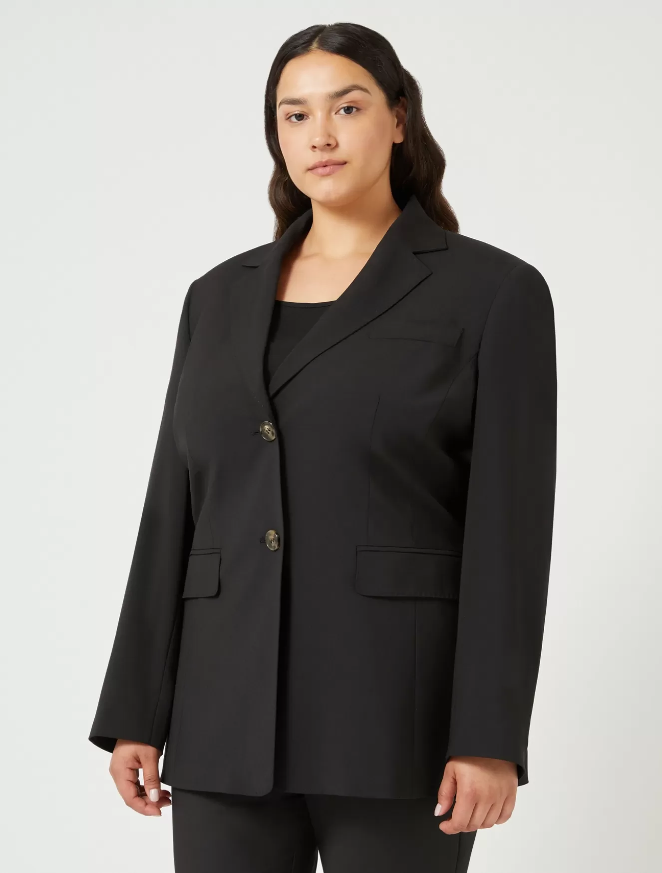 Jacken & Blazer | Jacken & Blazer<Marina Rinaldi Blazer aus Wolltuch mit Stretchanteil SCHWARZ