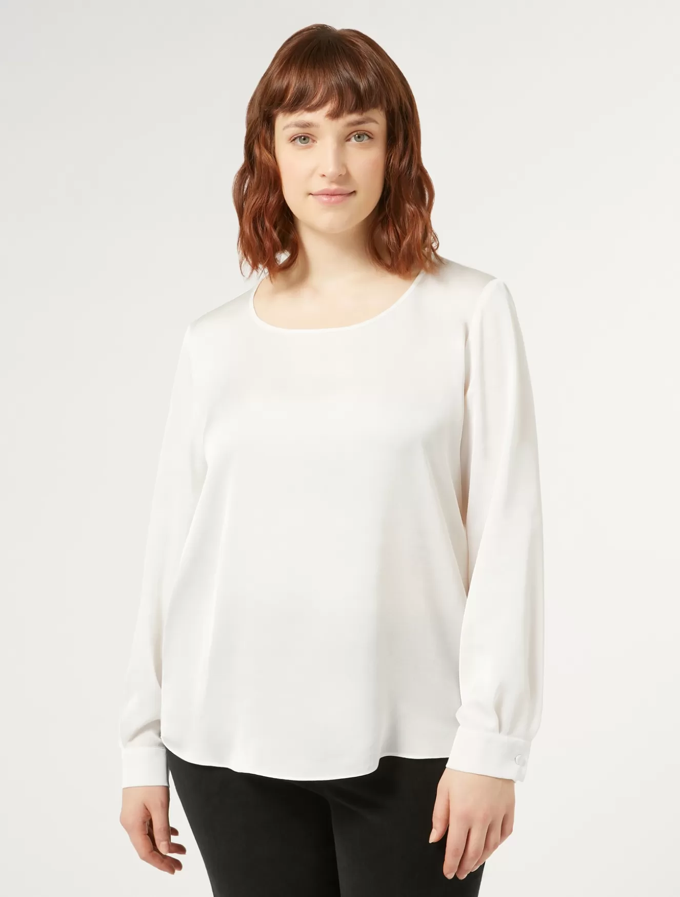 Blusen | Blusen<Marina Rinaldi Bluse aus Satin WEISS