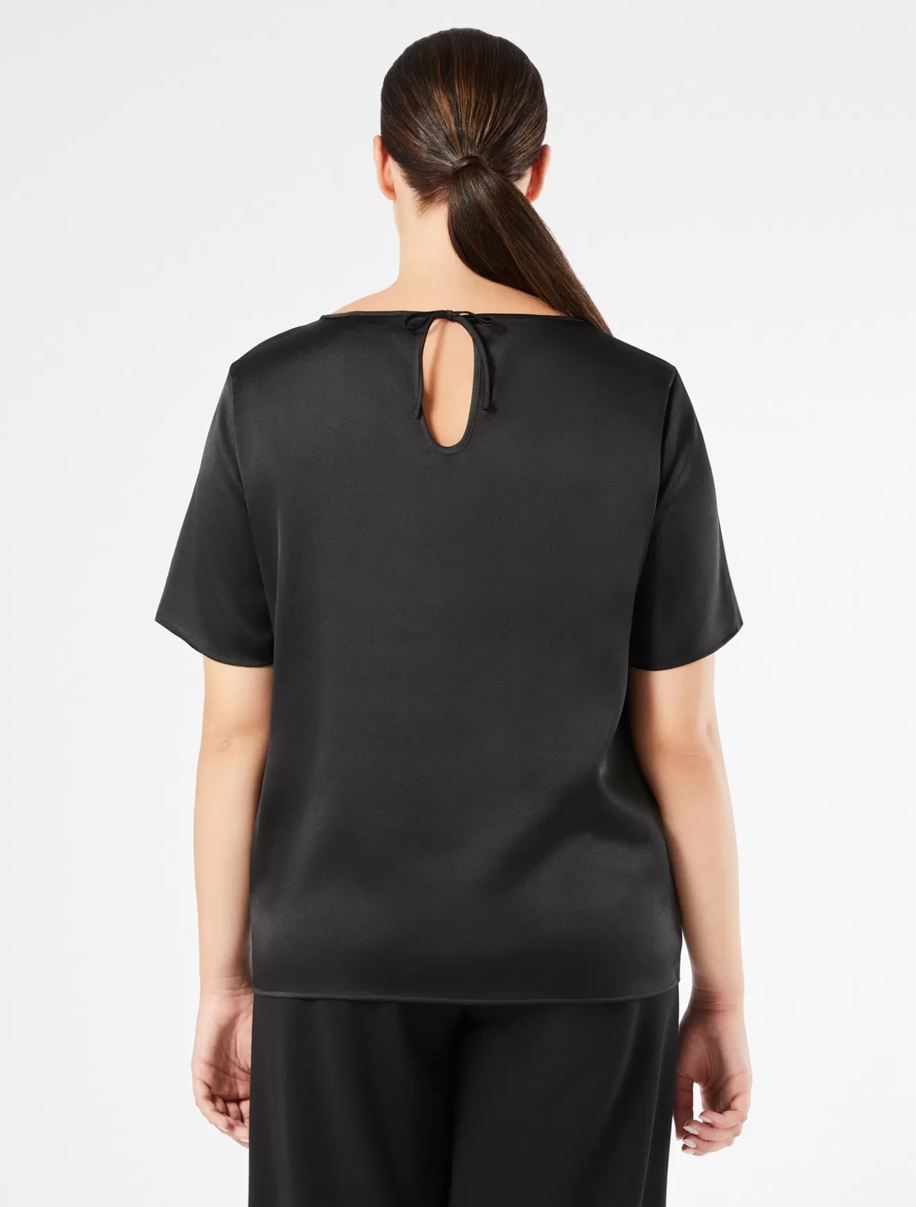 Blusen | Blusen<Marina Rinaldi Bluse aus Satin SCHWARZ