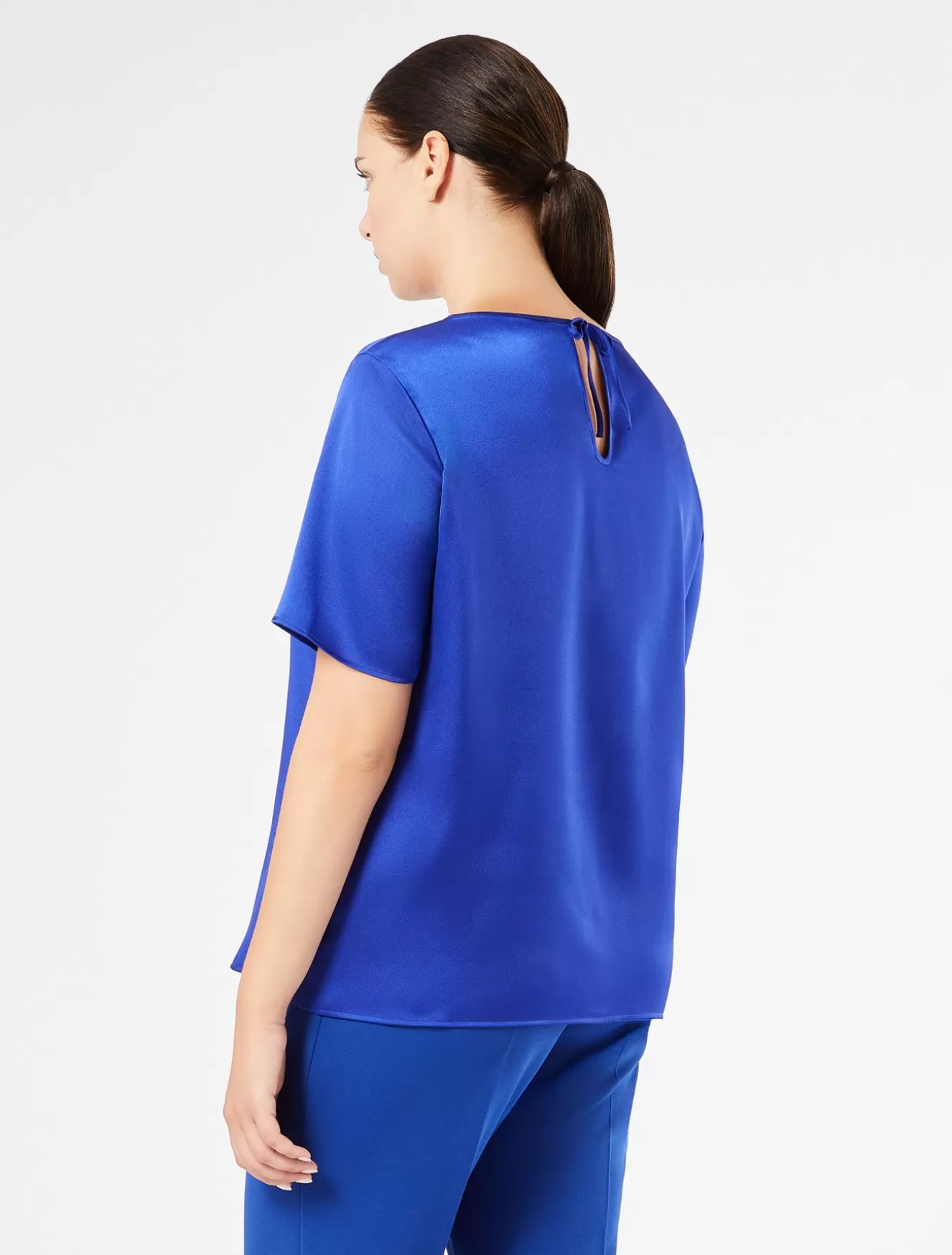 Blusen | Blusen<Marina Rinaldi Bluse aus Satin LICHTBLAU