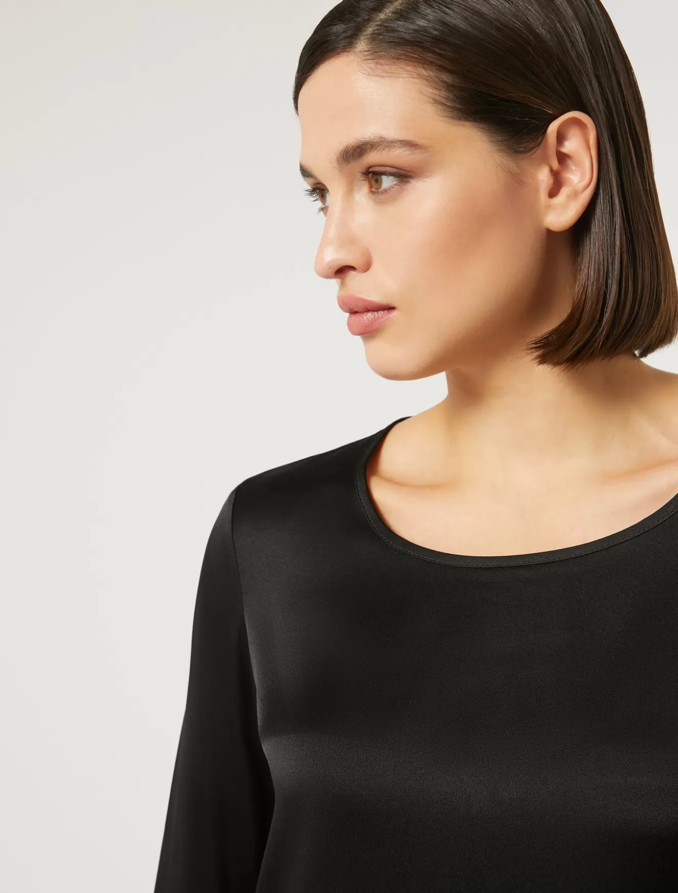 Blusen | Blusen<Marina Rinaldi Bluse aus Seiden-Mix SCHWARZ