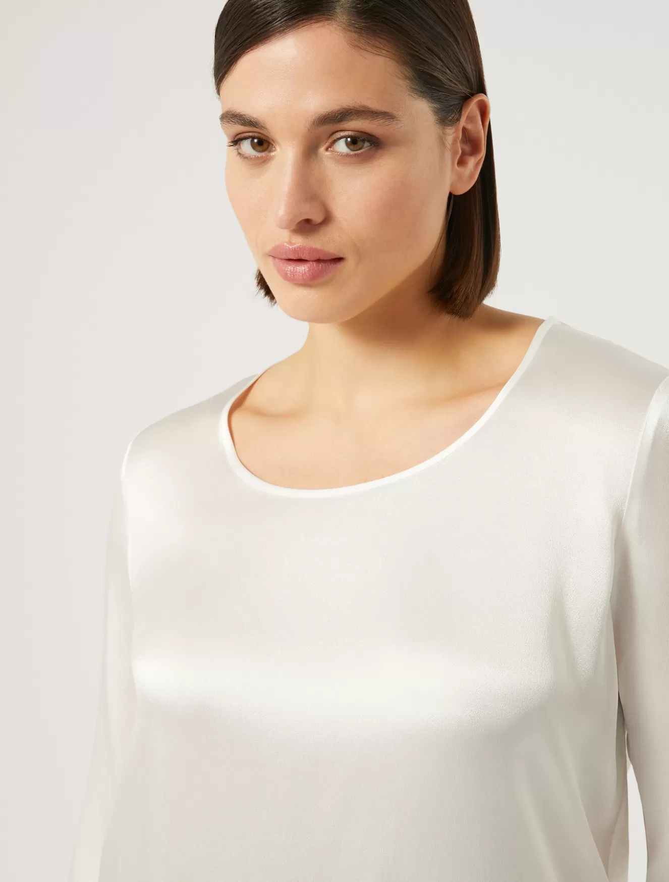 Blusen | Blusen<Marina Rinaldi Bluse aus Seiden-Mix WEISS