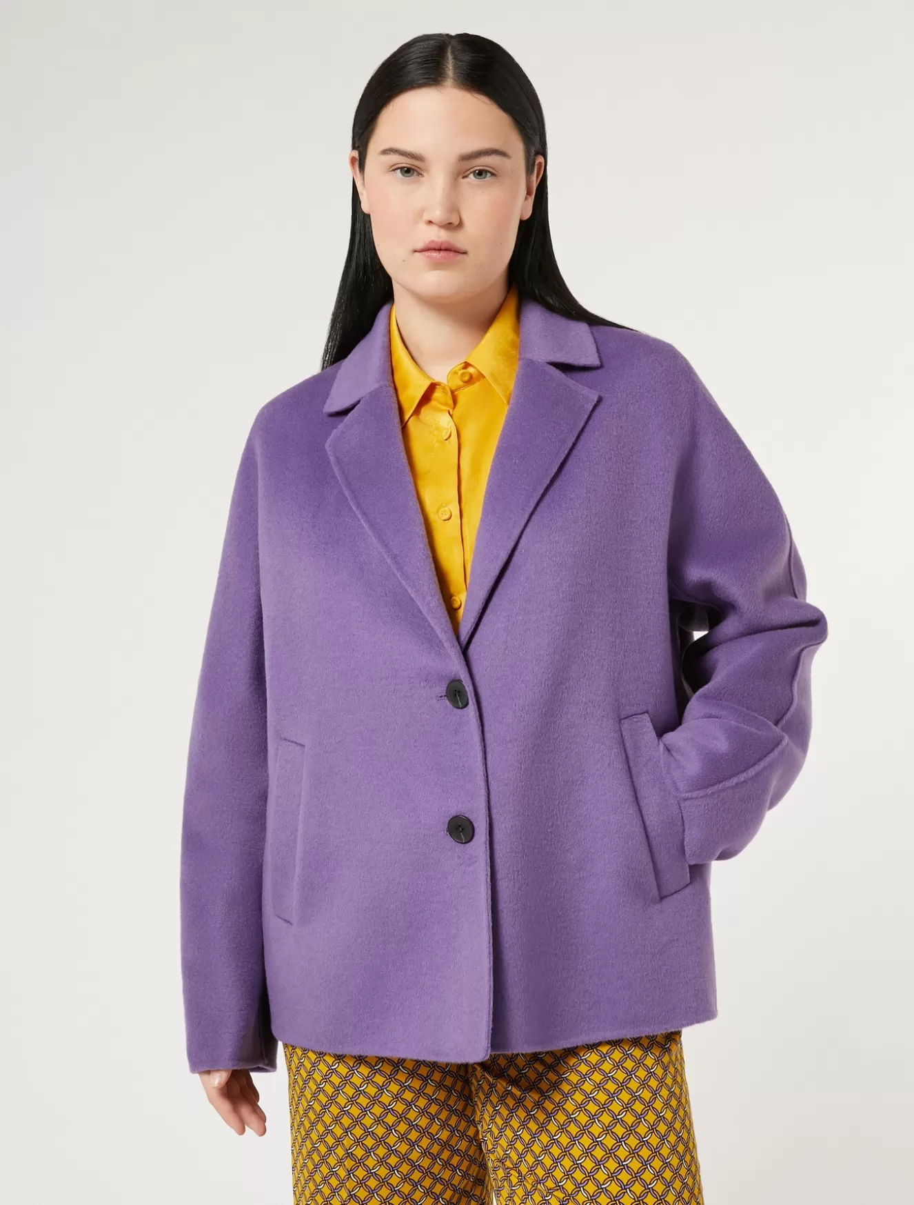 Mäntel & Trenchcoats | Mäntel & Trenchcoats<Marina Rinaldi Caban aus doppeltem Wollgewebe VIOLETT