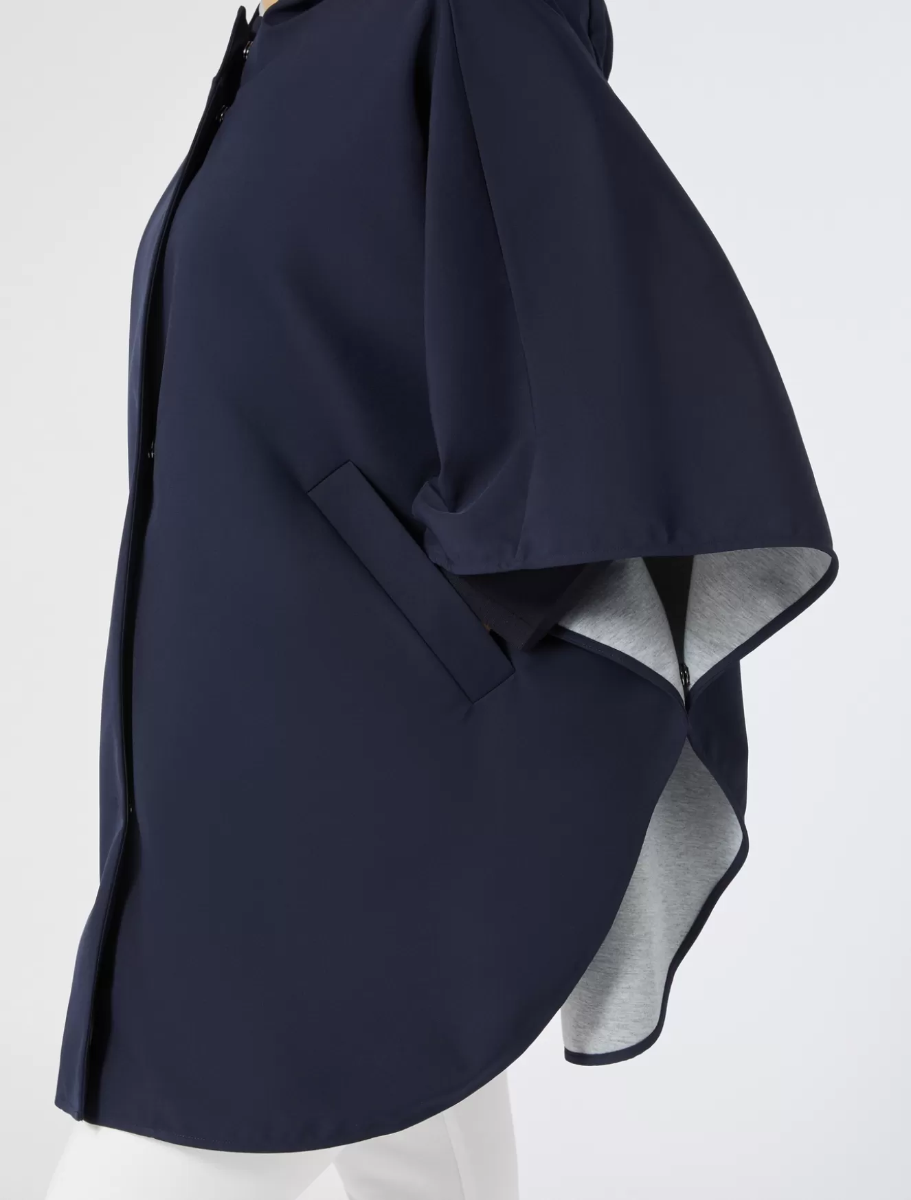 Accessoires | Accessoires<Marina Rinaldi Cape aus Canvas und meliertem Jersey NACHTBLAU