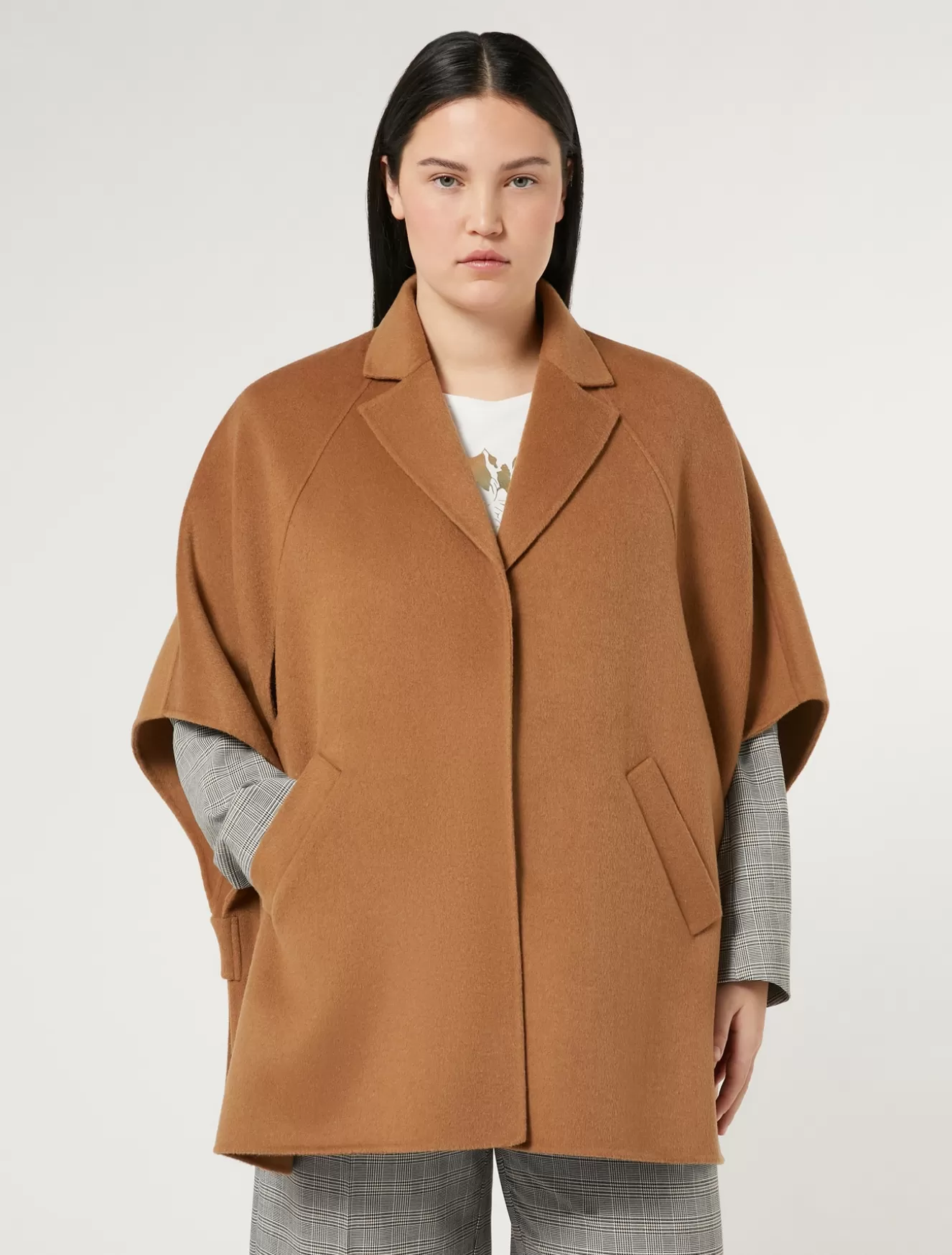 Mäntel & Trenchcoats | Mäntel & Trenchcoats<Marina Rinaldi Cape aus doppeltem Wollgewebe KEKS