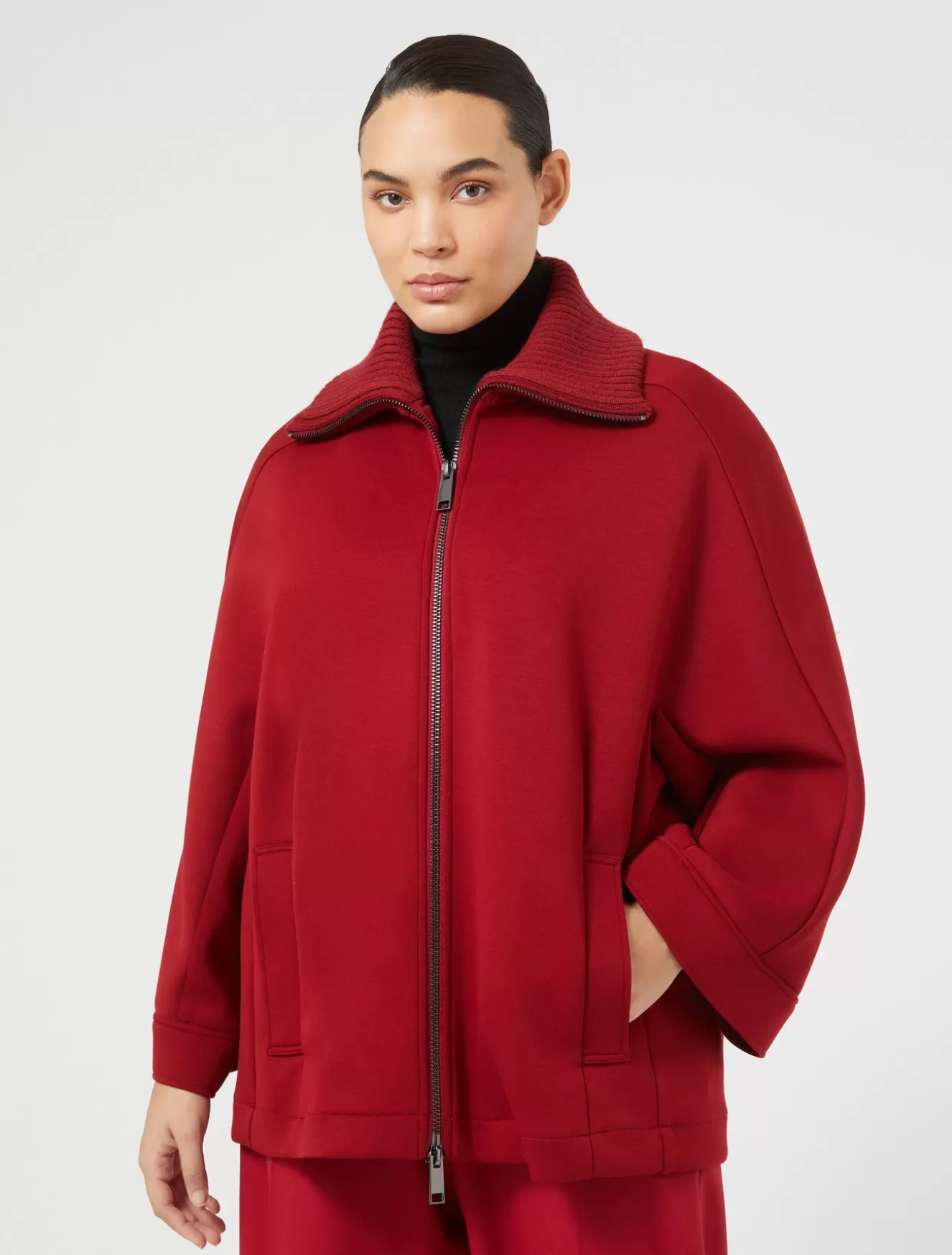 Mäntel & Trenchcoats | Mäntel & Trenchcoats<Marina Rinaldi Cape aus Jersey ROT