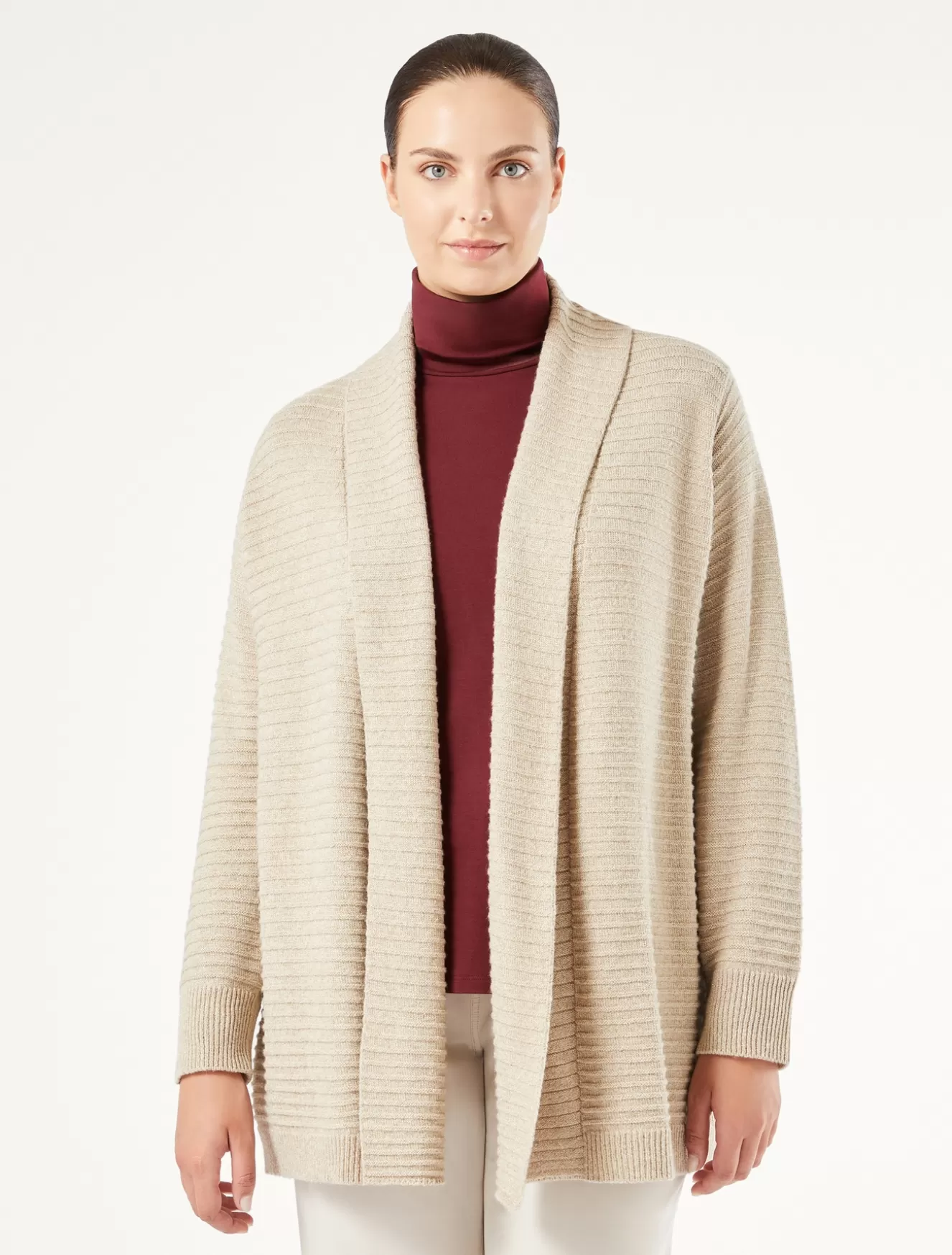 Pullover Und Strickwaren | Pullover Und Strickwaren<Marina Rinaldi Cardigan aus Kaschmirmischung BEIGE