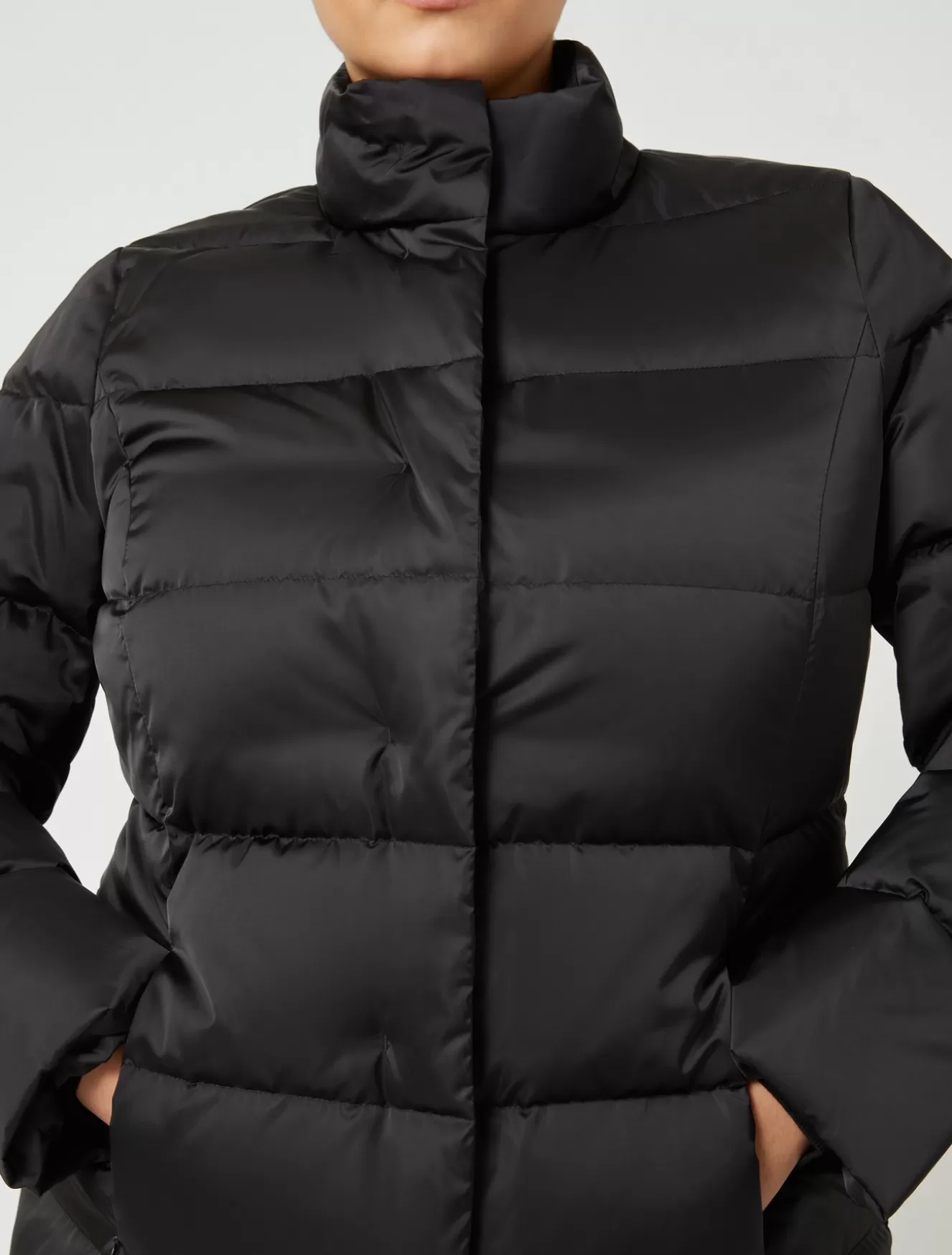 Daunenjacken | Daunenjacken<Marina Rinaldi Daunenjacke aus Satin SCHWARZ