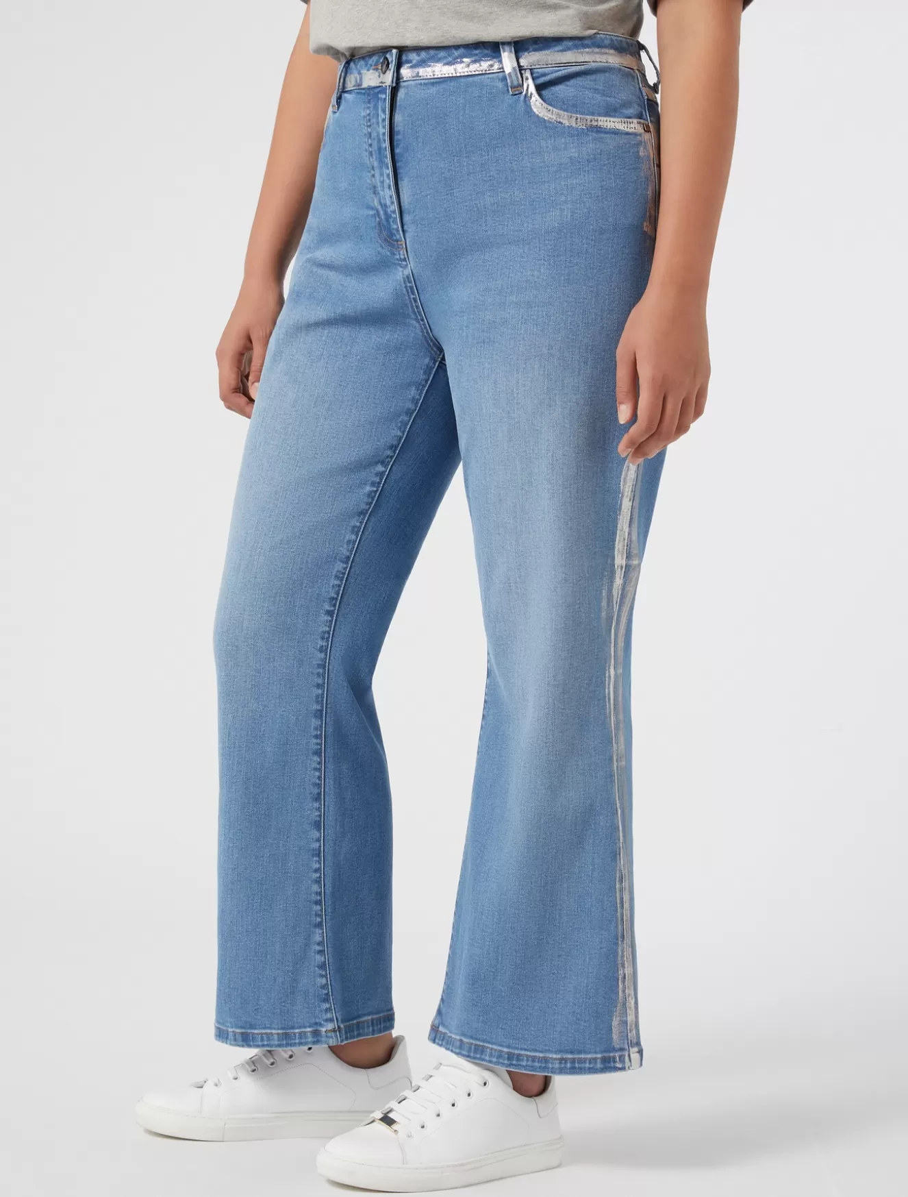 Hosen Und Röcke | Hosen & Jeans<Marina Rinaldi Flare Jeans aus Denim BLUELIGHTBLUE