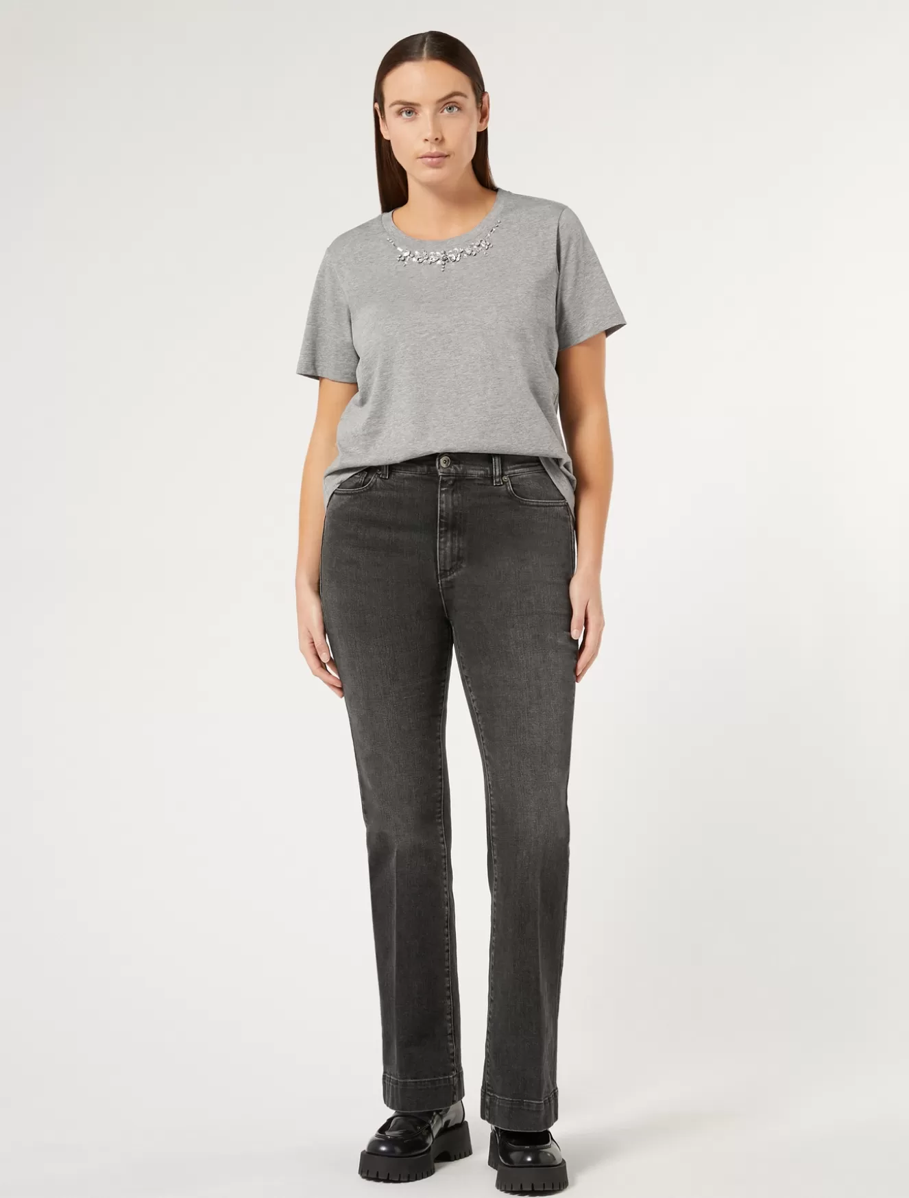 Hosen & Jeans | Hosen & Jeans<Marina Rinaldi Flare-Jeans aus Stretch-Denim SCHWARZ