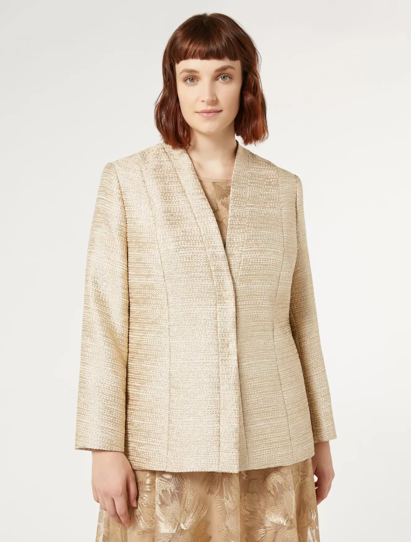 Jacken | Jacken & Blazer<Marina Rinaldi Garngefärbte Jacke mit Lamé GOLD