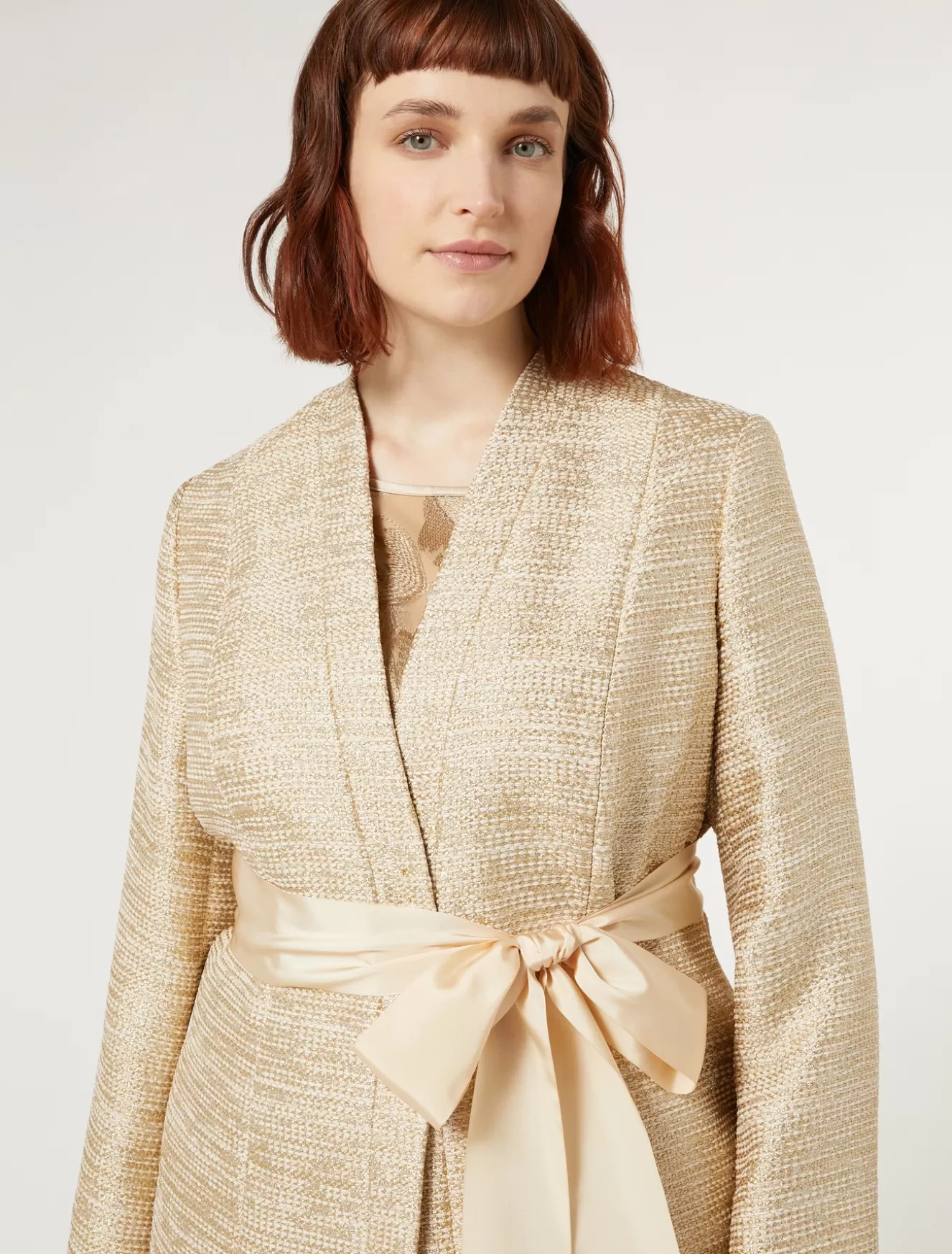 Jacken | Jacken & Blazer<Marina Rinaldi Garngefärbte Jacke mit Lamé GOLD