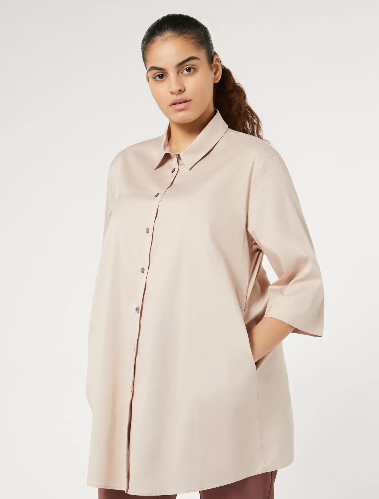 Blusen | Blusen<Marina Rinaldi Hemdbluse aus Popeline CREME