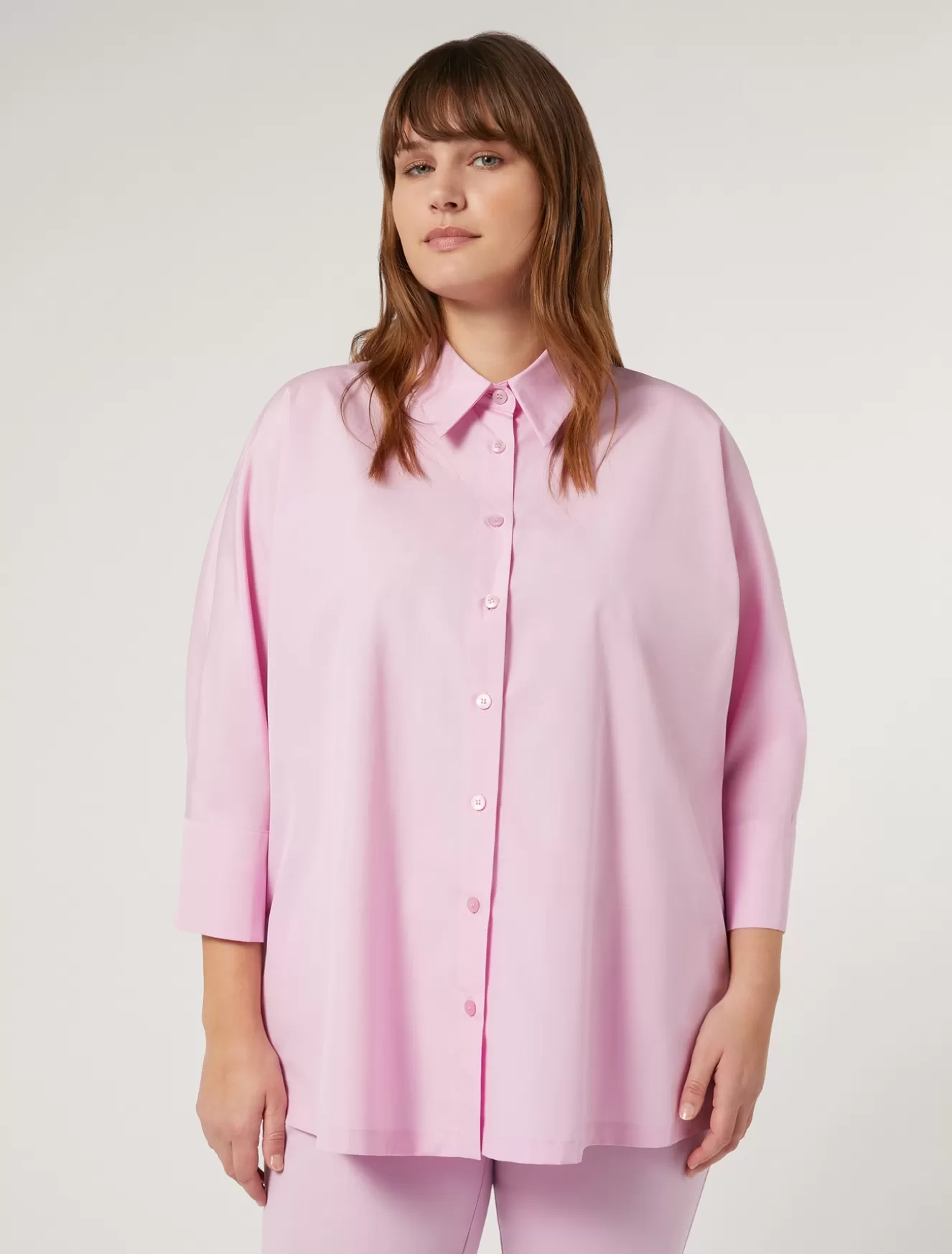 Blusen | Blusen<Marina Rinaldi Hemdbluse aus Popeline ROSA