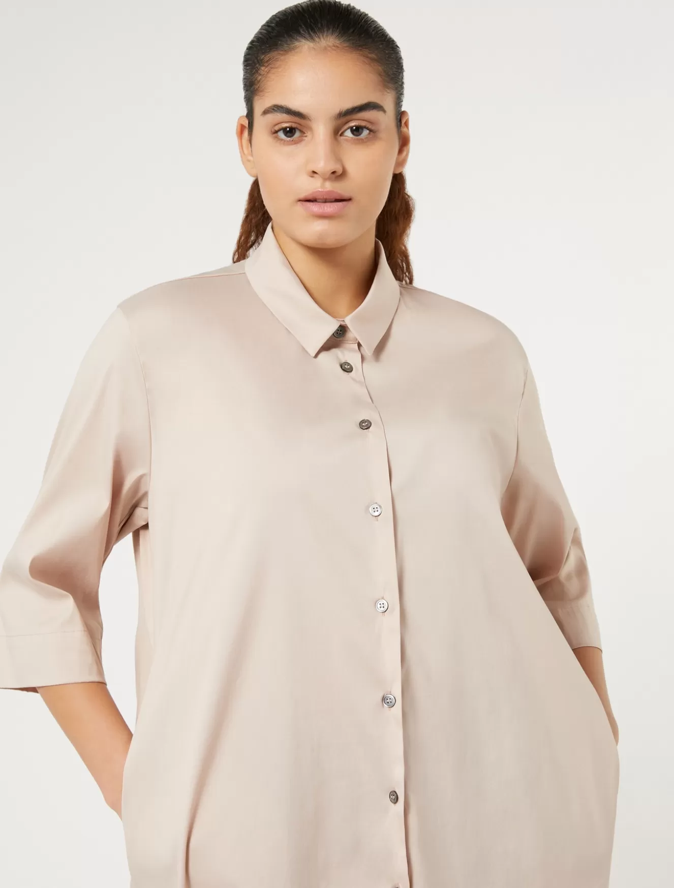 Blusen | Blusen<Marina Rinaldi Hemdbluse aus Popeline CREME