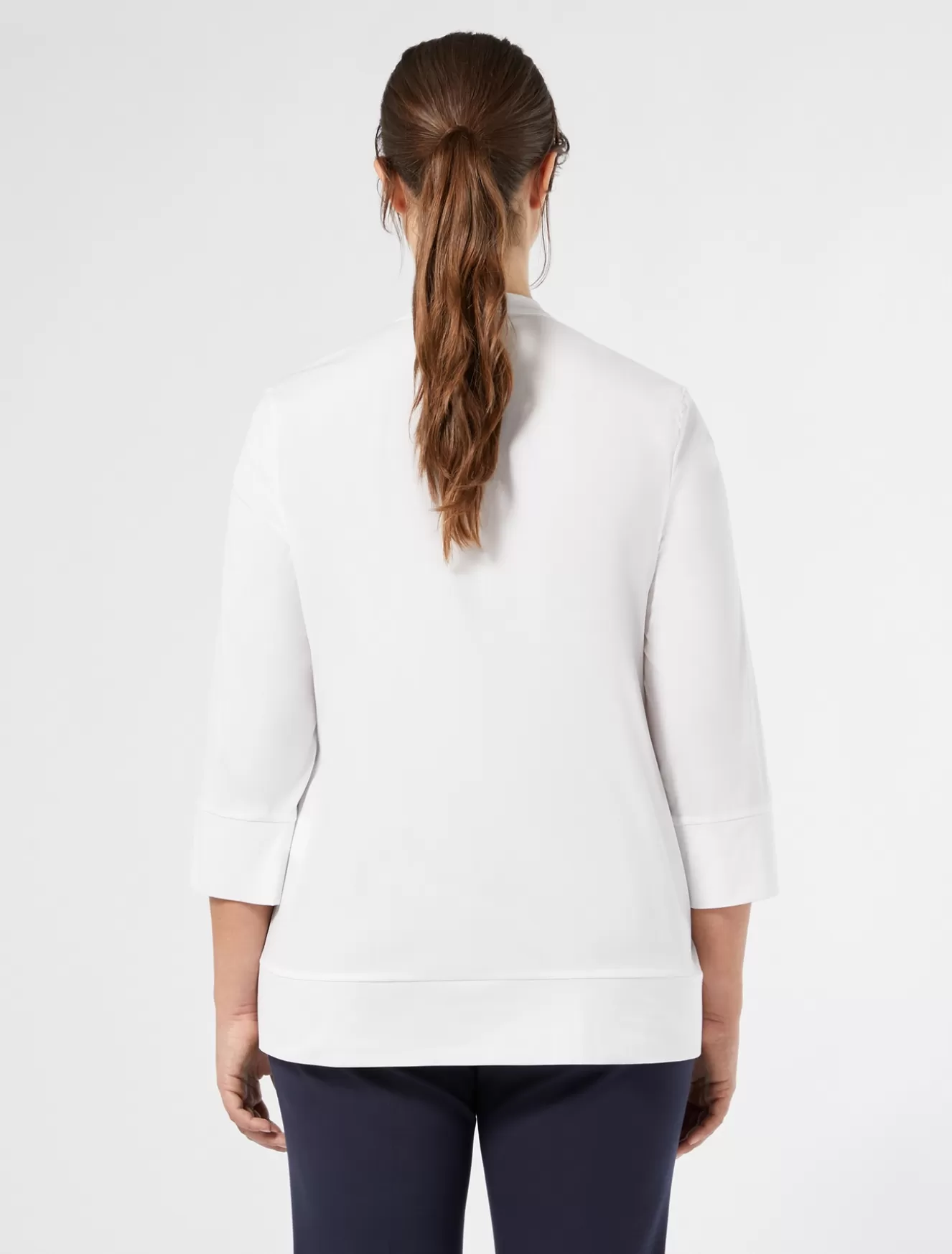 Blusen | Blusen<Marina Rinaldi Hemdbluse aus Stretch-Popeline WEISS