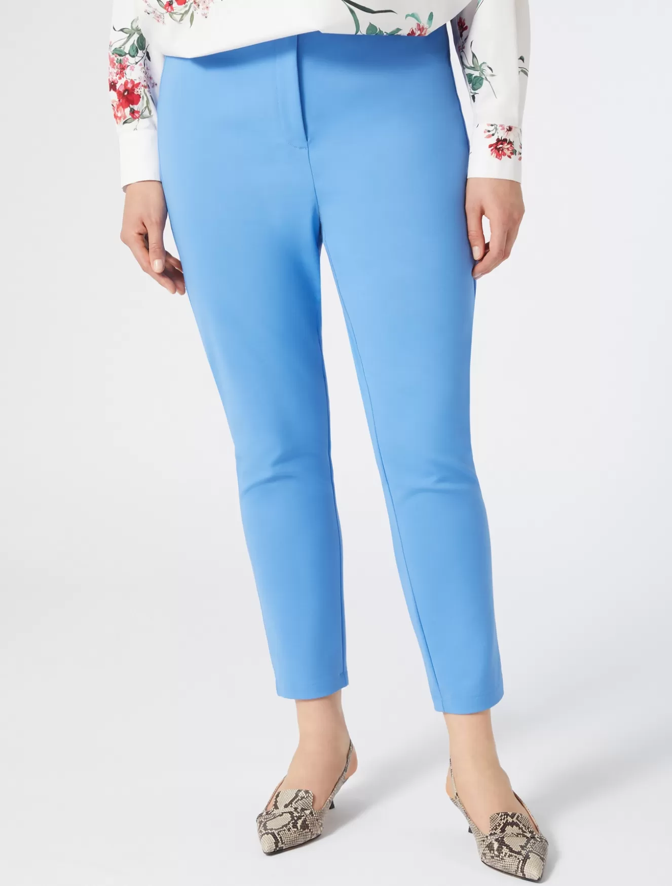 Hosen & Jeans | Hosen & Jeans<Marina Rinaldi Hose aus Baumwoll-Canvas AZURBLAU