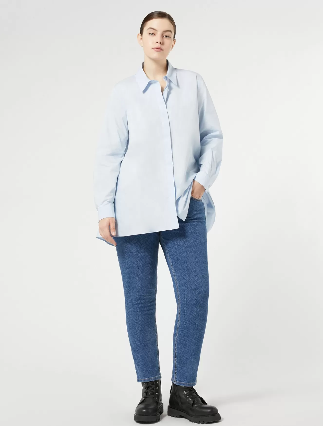 Hosen & Jeans | Hosen & Jeans<Marina Rinaldi Hose aus Baumwolldenim JEANSBLAU