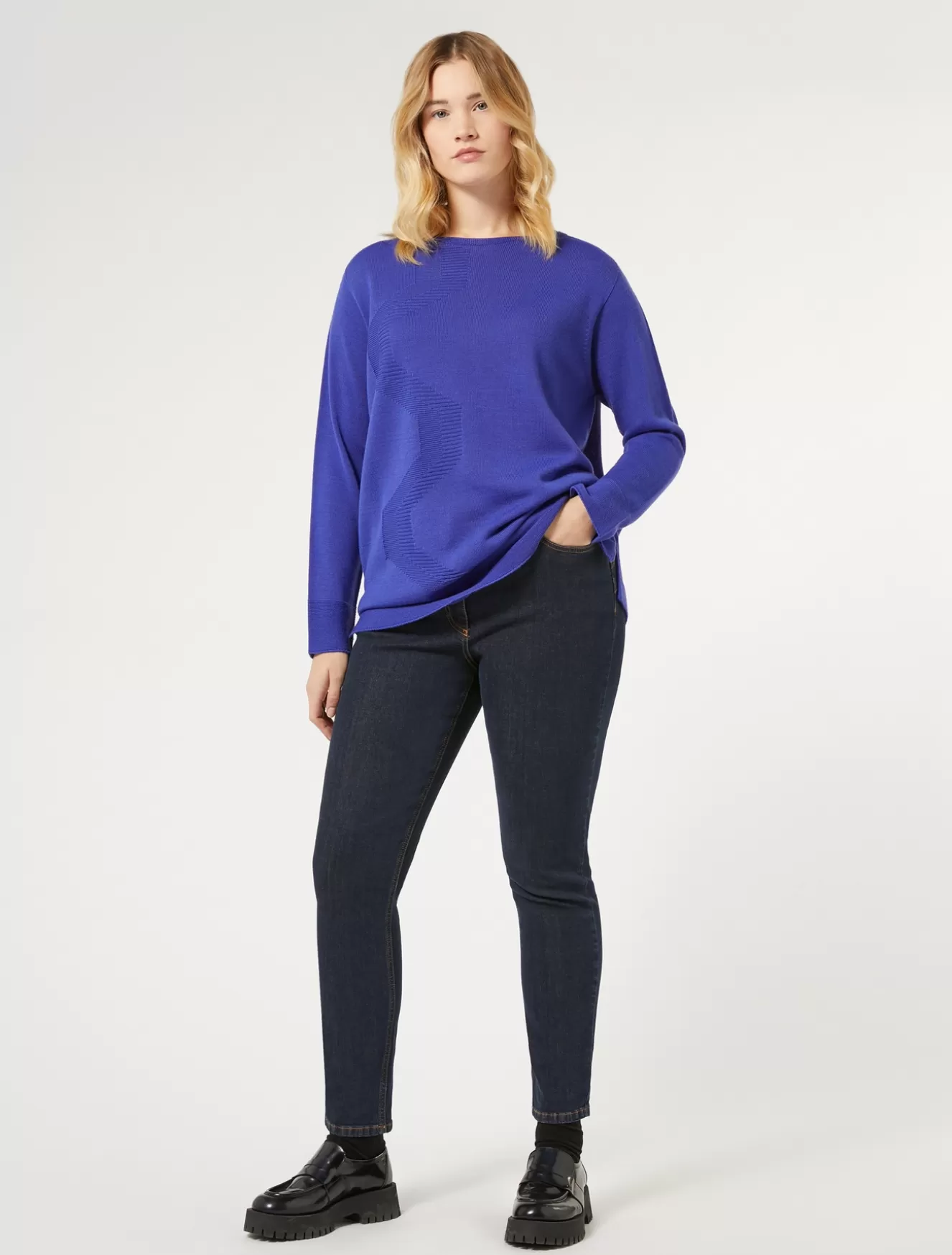 Hosen & Jeans | Hosen & Jeans<Marina Rinaldi Hose aus Baumwolldenim NACHTBLAU