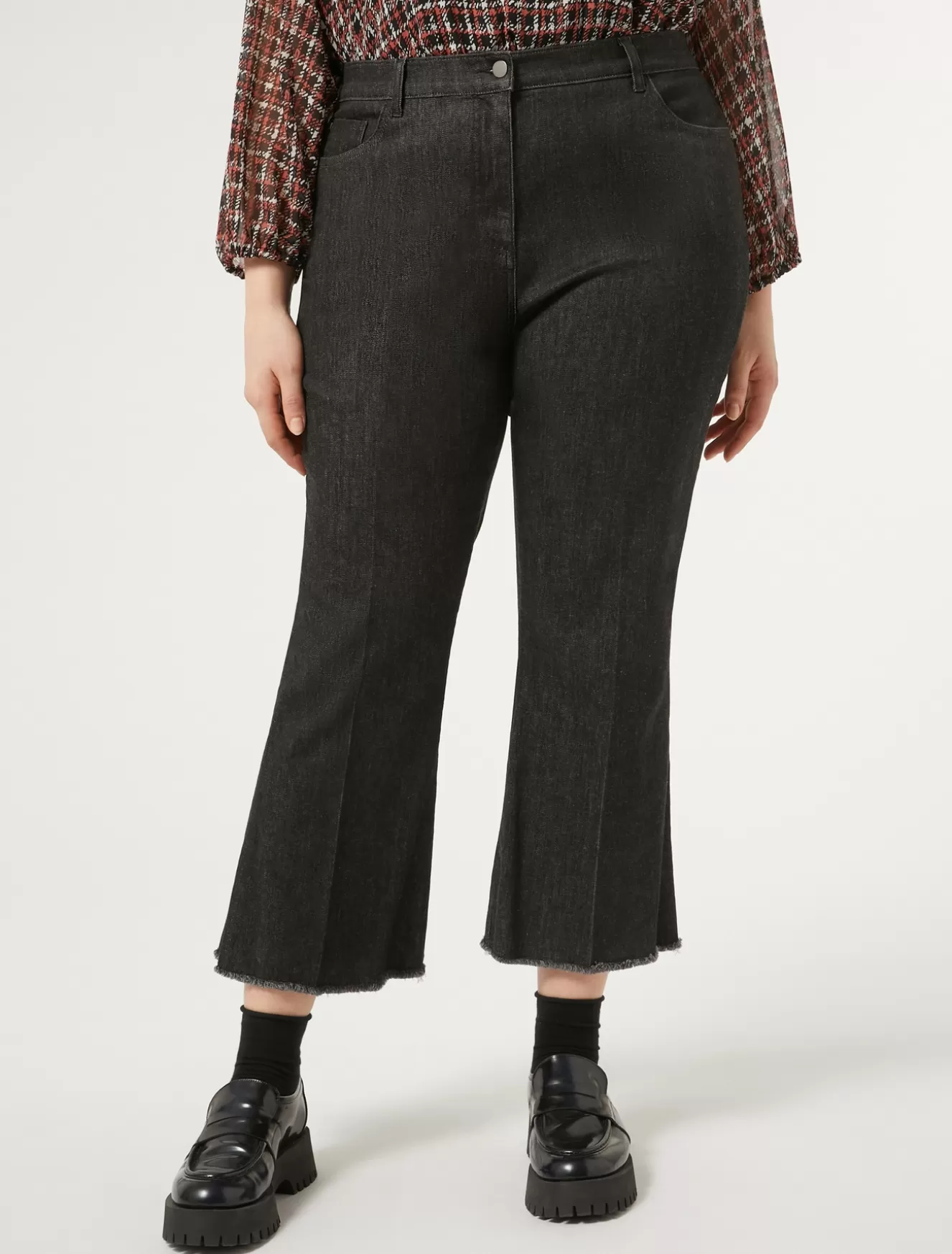 Hosen & Jeans | Hosen & Jeans<Marina Rinaldi Hose aus Baumwolldenim SCHWARZ