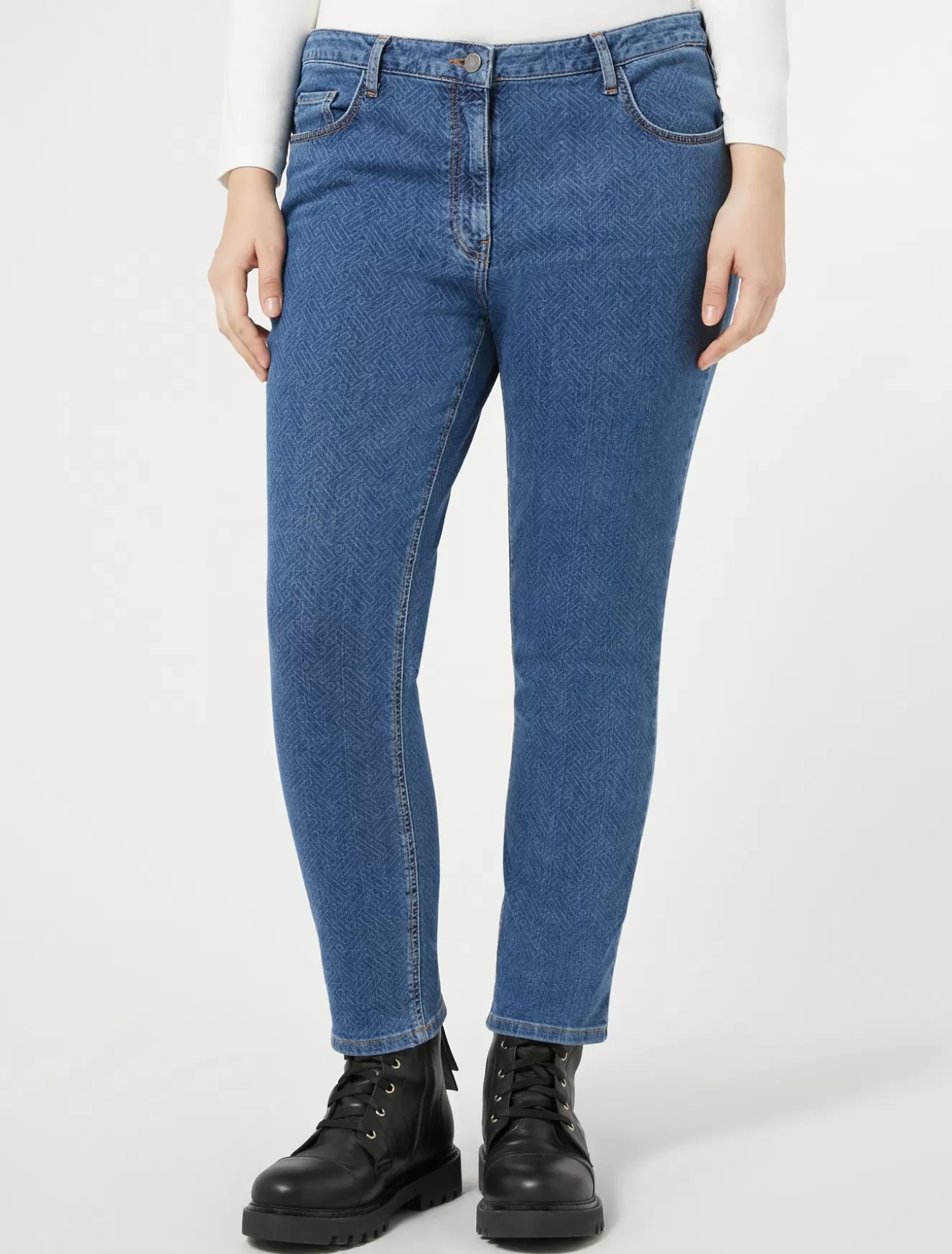 Hosen & Jeans | Hosen & Jeans<Marina Rinaldi Hose aus Baumwolldenim JEANSBLAU