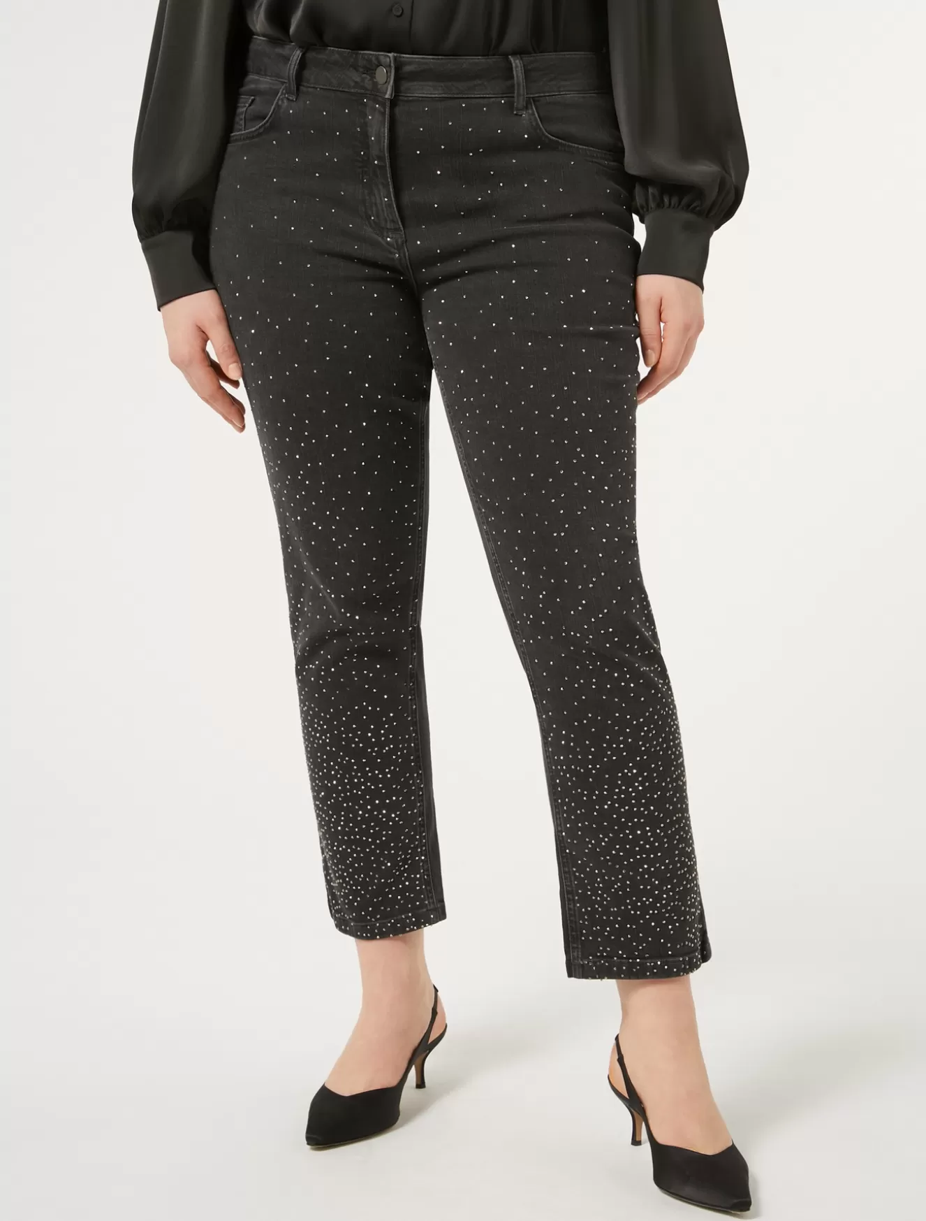 Hosen & Jeans | Hosen & Jeans<Marina Rinaldi Hose aus Baumwolldenim SCHWARZ