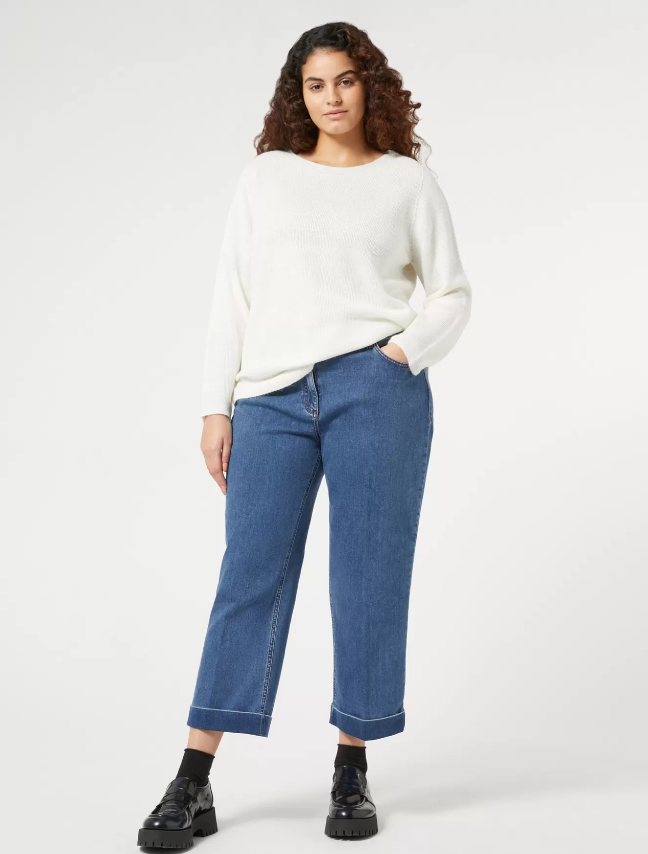 Hosen & Jeans | Hosen & Jeans<Marina Rinaldi Hose aus Baumwolldenim mit Stretchanteil. JEANSBLAU