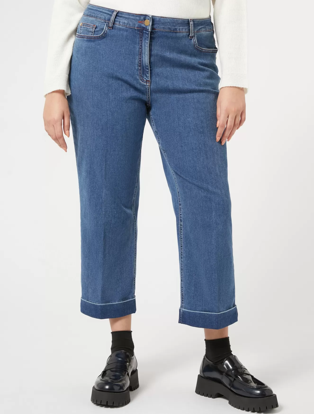 Hosen & Jeans | Hosen & Jeans<Marina Rinaldi Hose aus Baumwolldenim mit Stretchanteil. JEANSBLAU