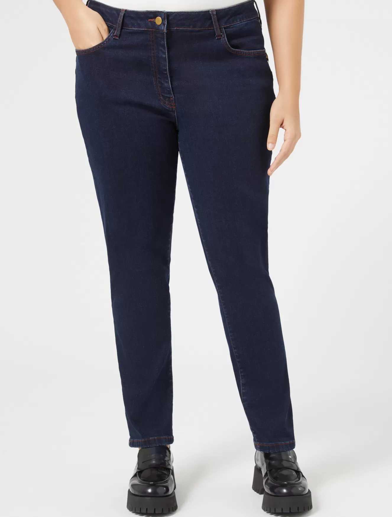 Hosen & Jeans | Hosen & Jeans<Marina Rinaldi Hose aus Baumwolldenim mit Stretchanteil. JEANSBLAU