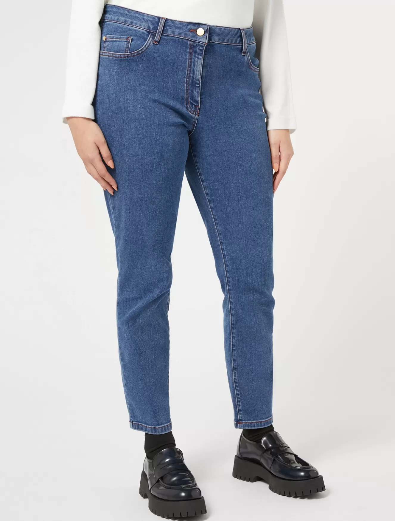 Hosen & Jeans | Hosen & Jeans<Marina Rinaldi Hose aus Baumwolldenim mit Stretchanteil. JEANSBLAU